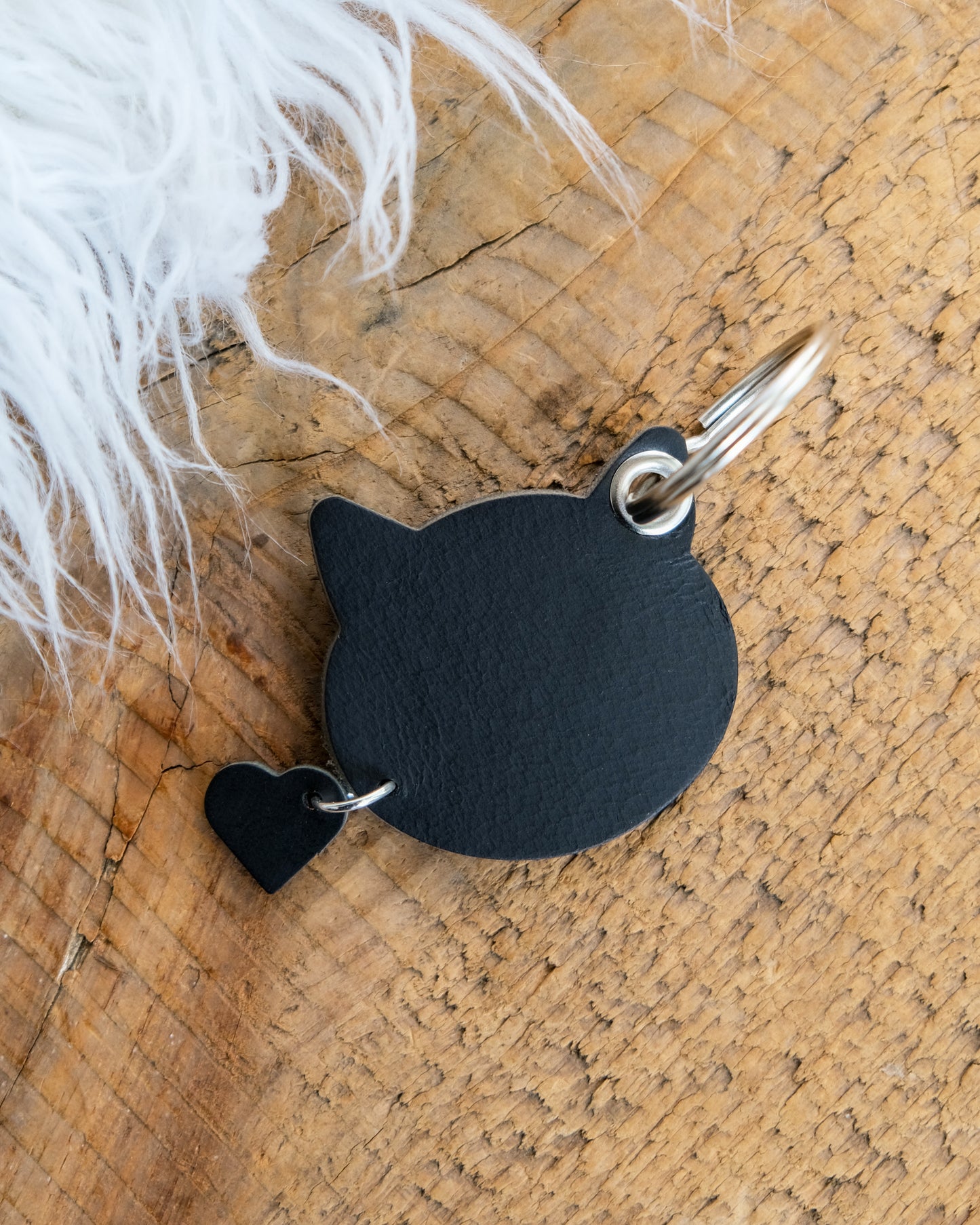 Leather Kitten Keychain / Bag Charm