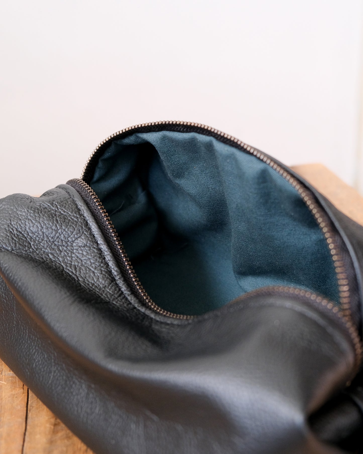 Black Leather Dopp Kit