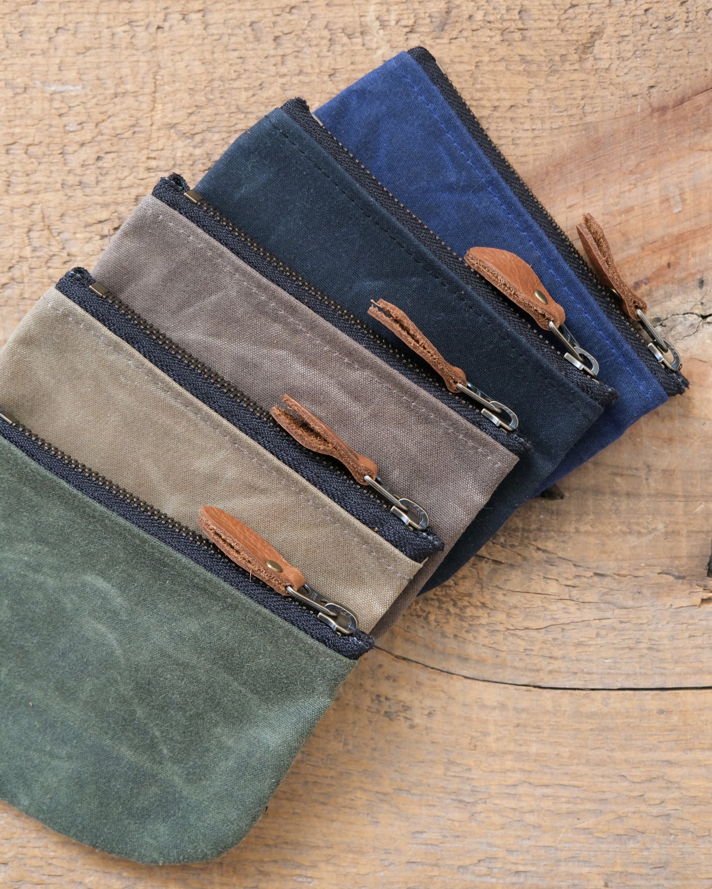 Waxed Canvas Zipper Pouch
