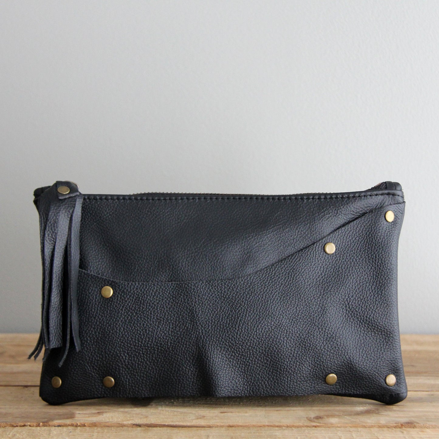 Valerie Clutch: Black Leather