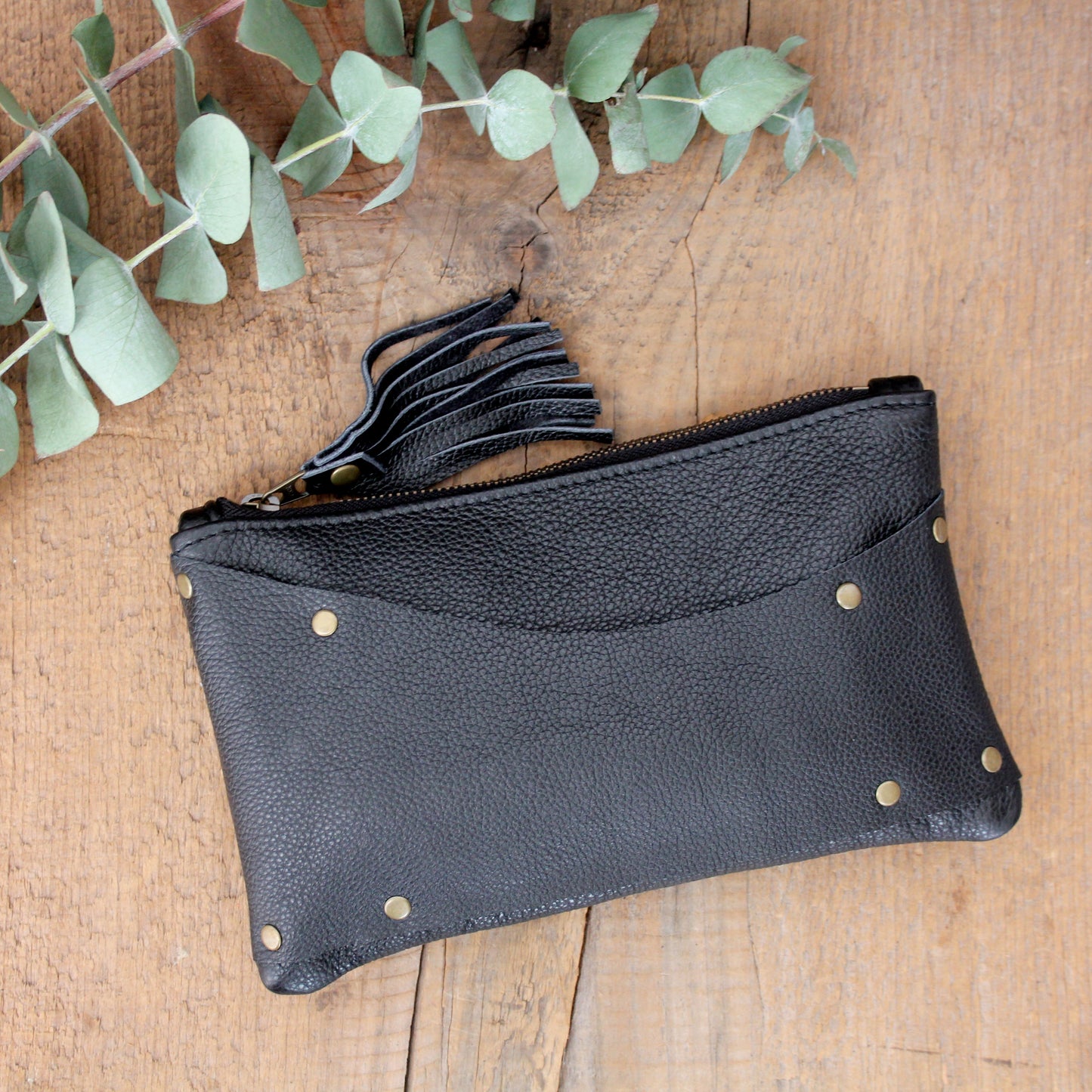 Valerie Clutch: Black Leather