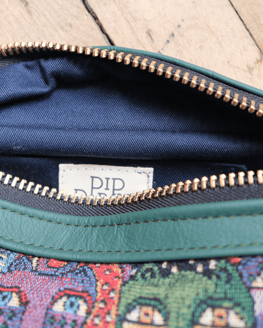 Mini Tabitha: Kitty Cats & Green Leather