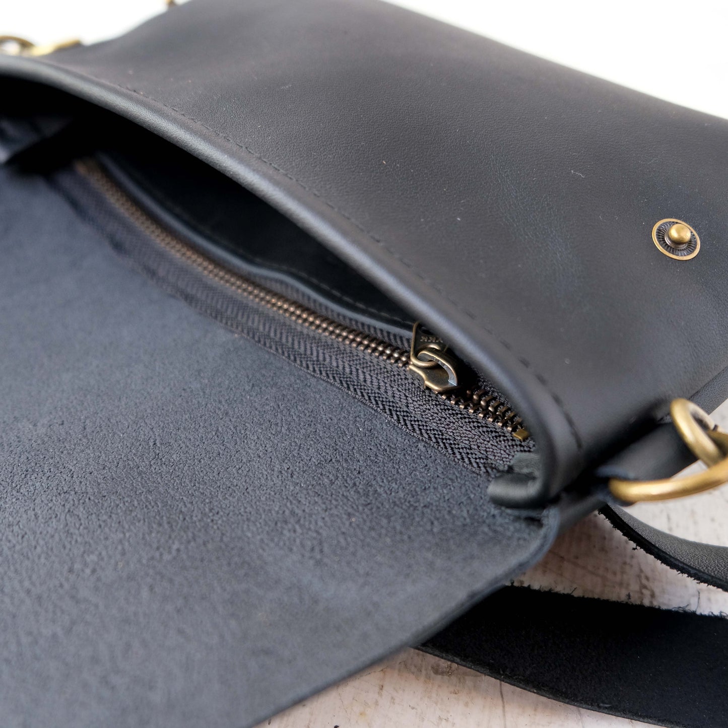 Luna Bag: Black & Brass