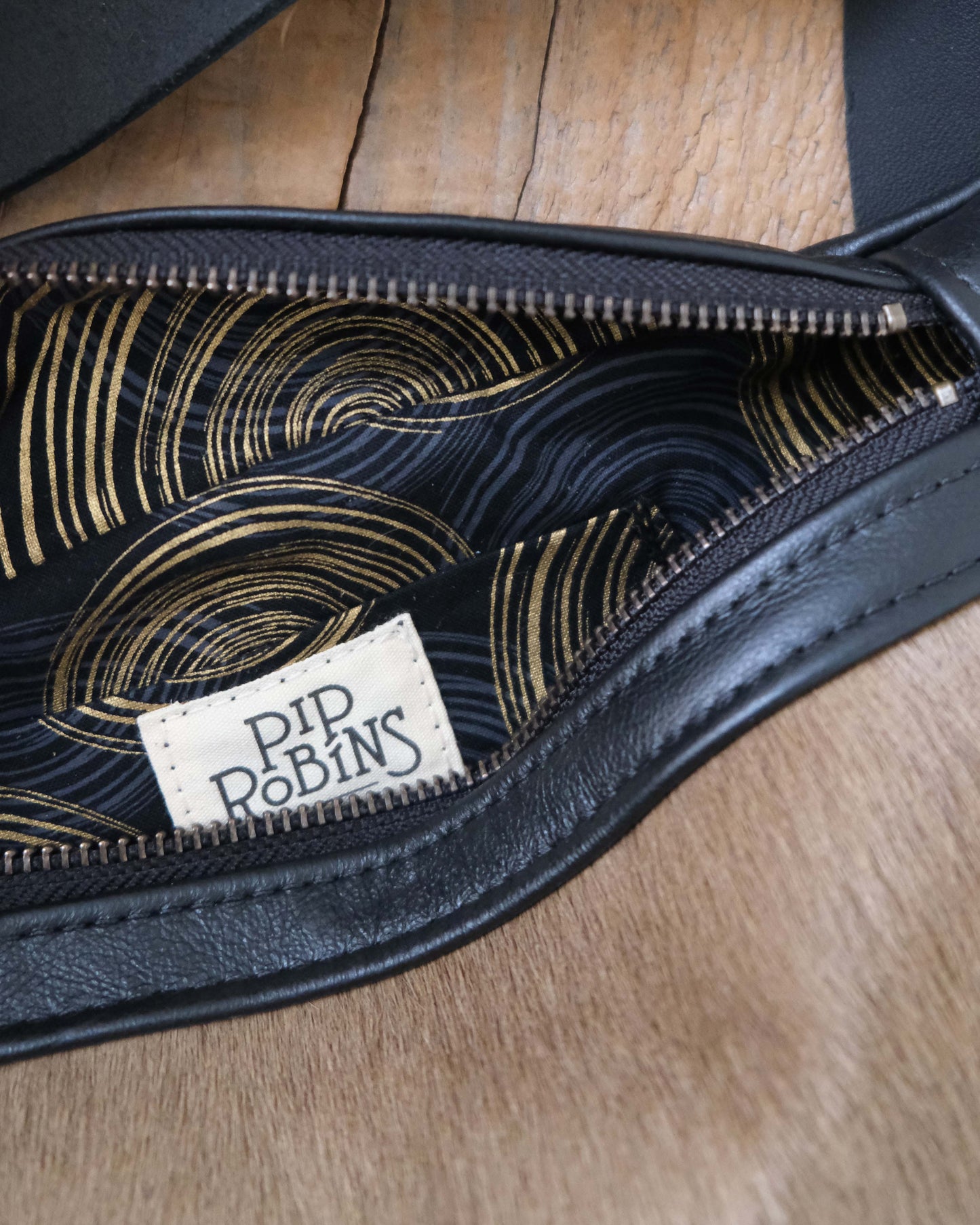 Mini Tabitha: Black Leather & Hair-On Hide