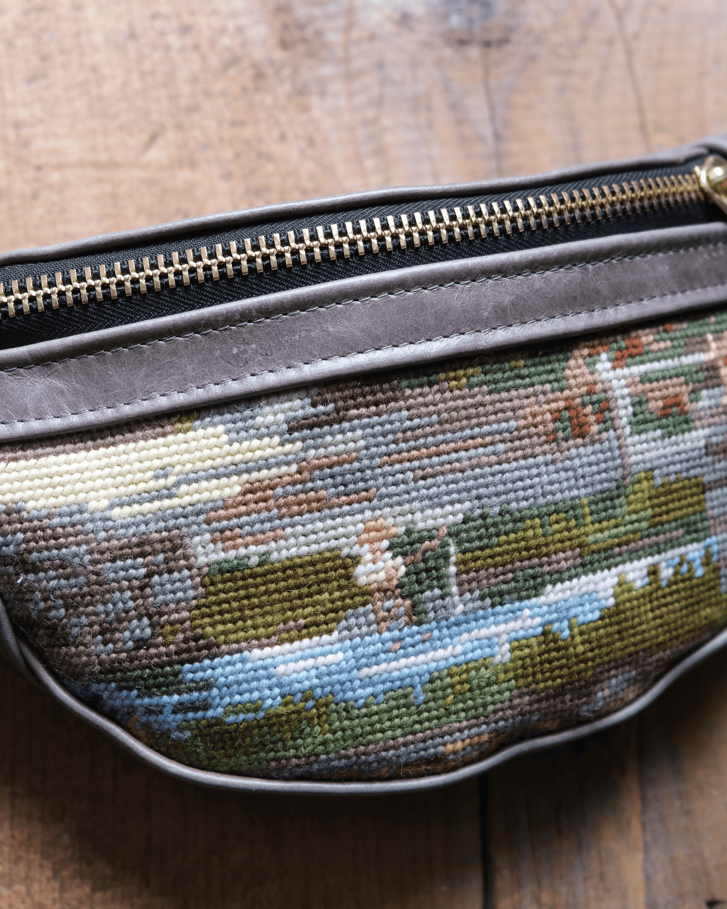 Mini Tabitha: Fishing Needlepoint