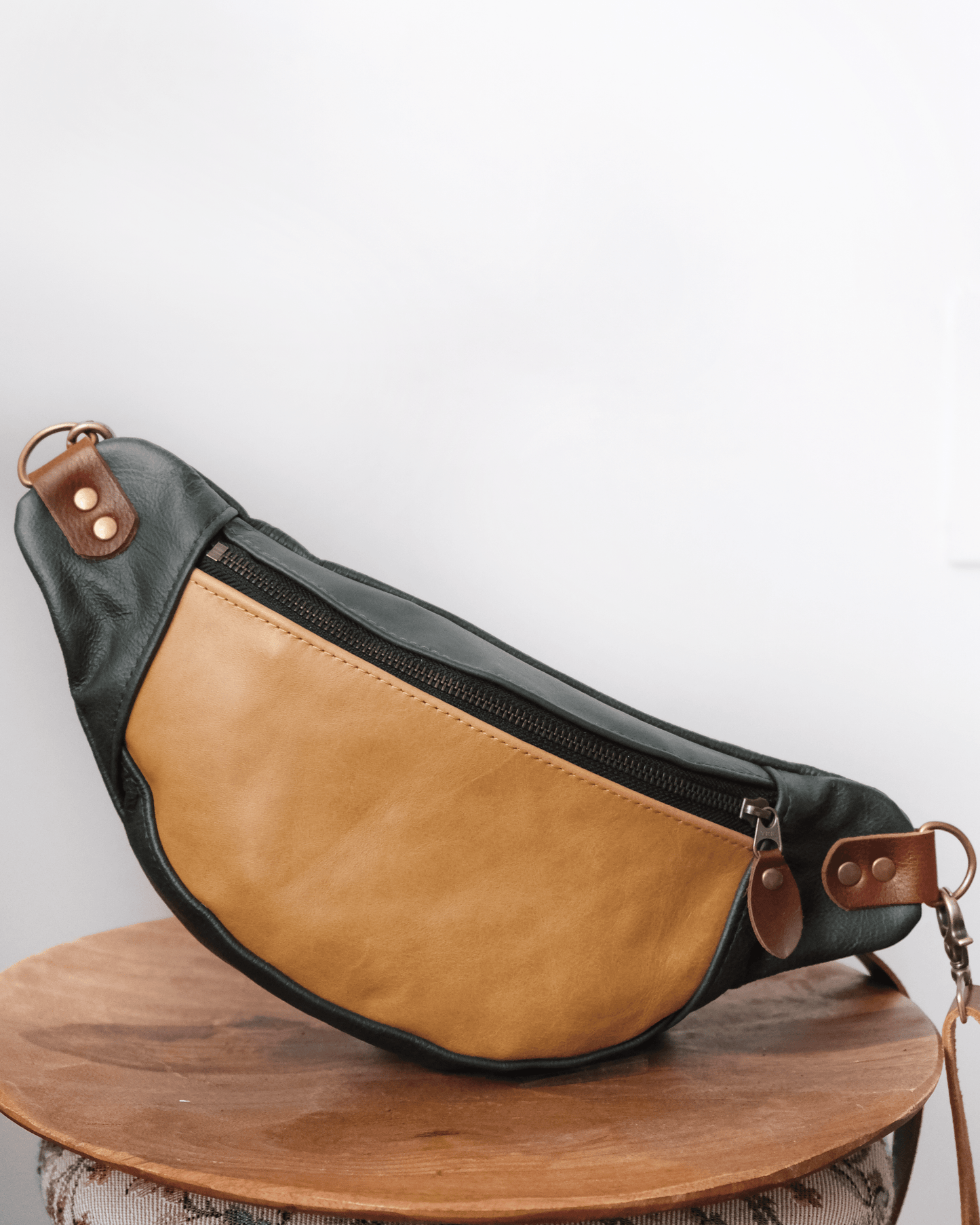 Mini Tabitha: Forest Green and Camel