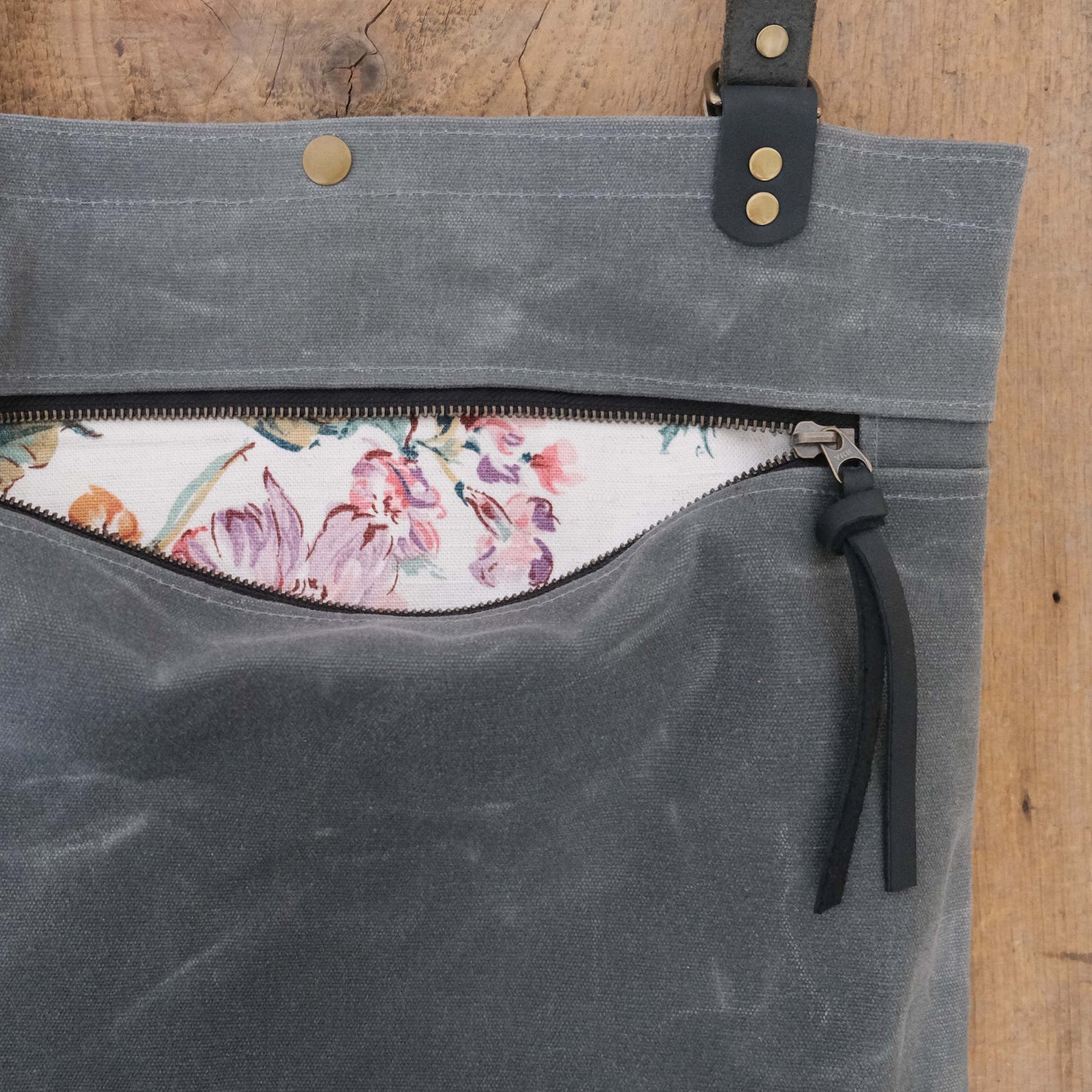 Convertible Backpack: Charcoal Waxed Canvas