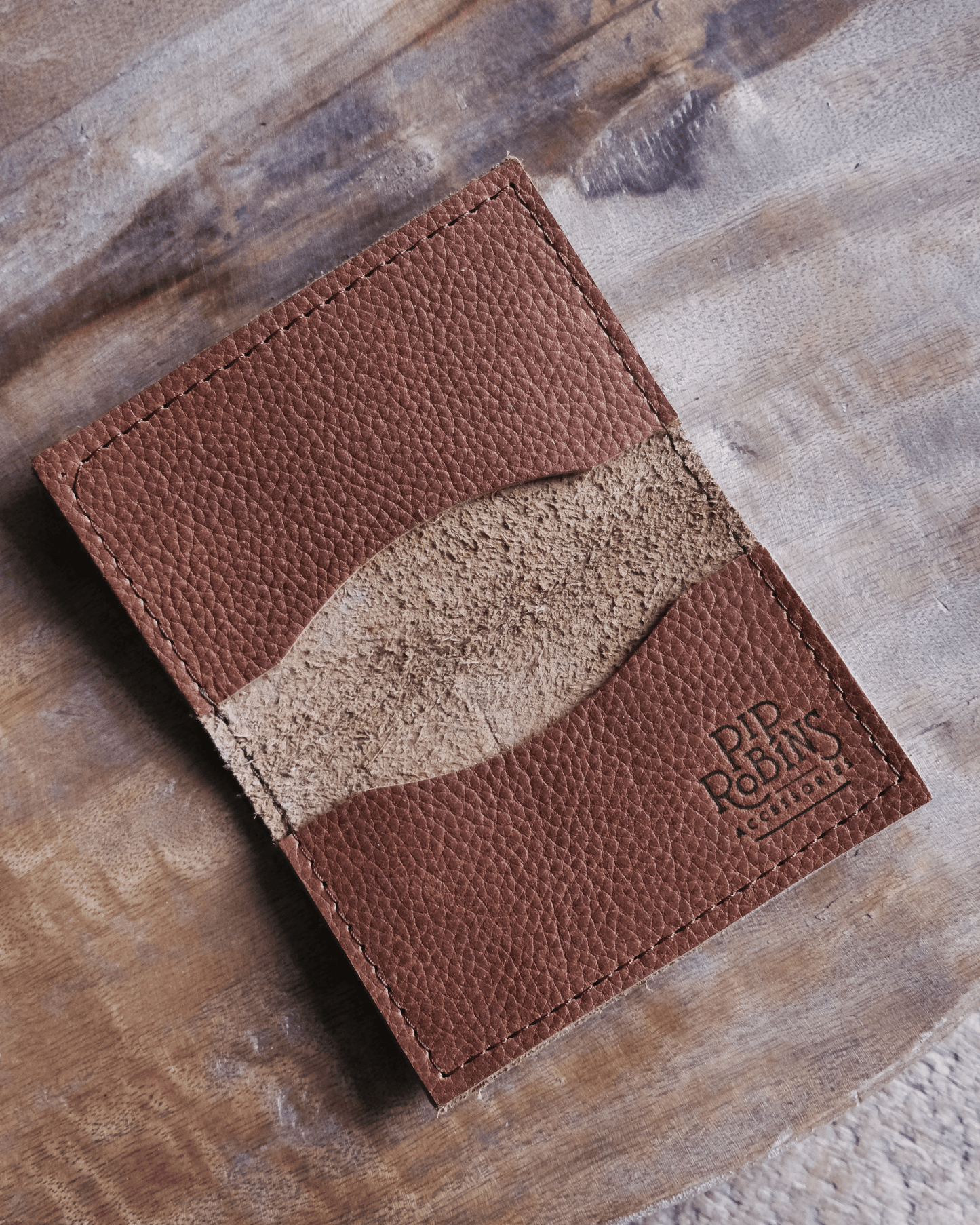 Leather Bifold Wallet: Cognac