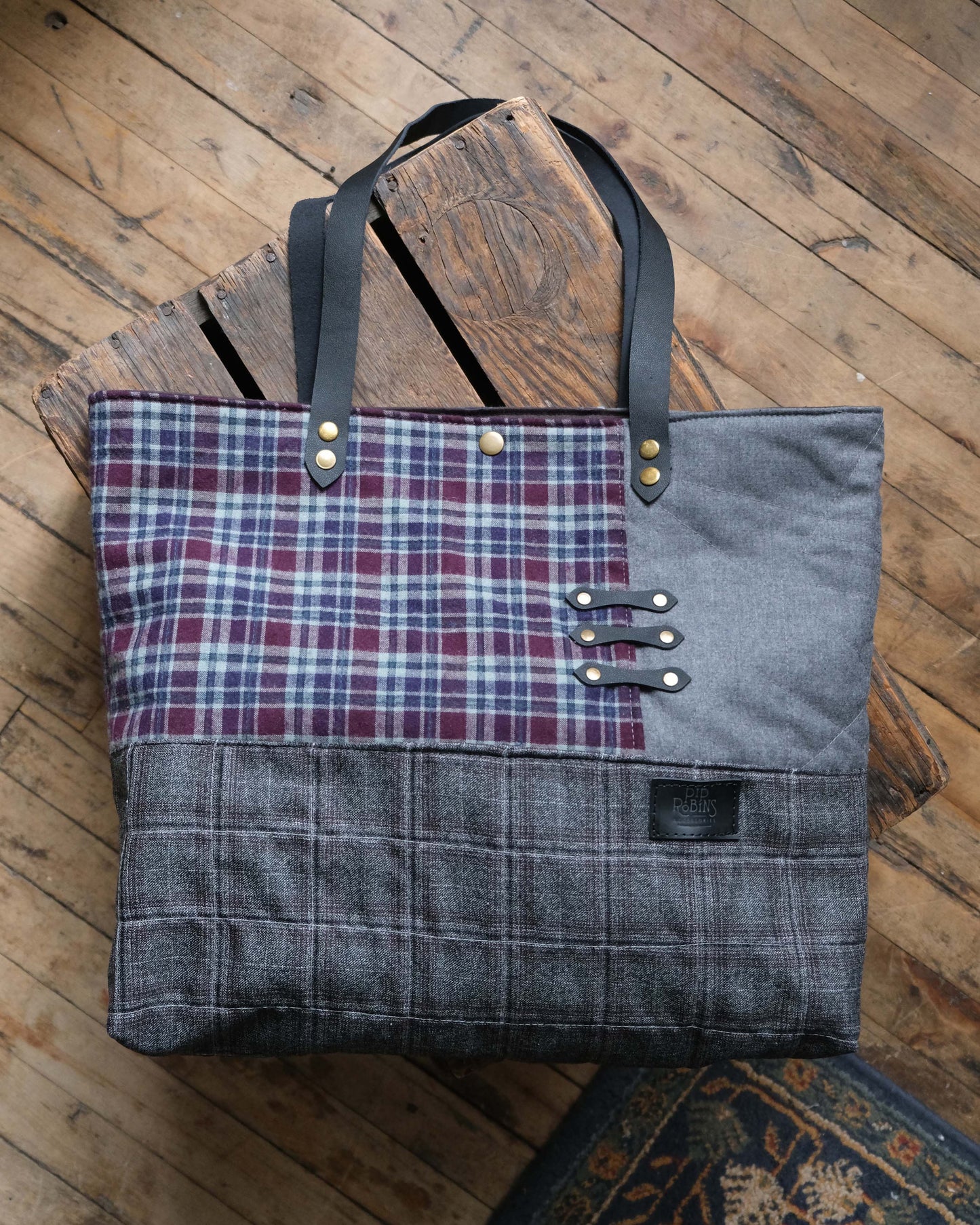 Large Quilted Carry-All Tote No. 12