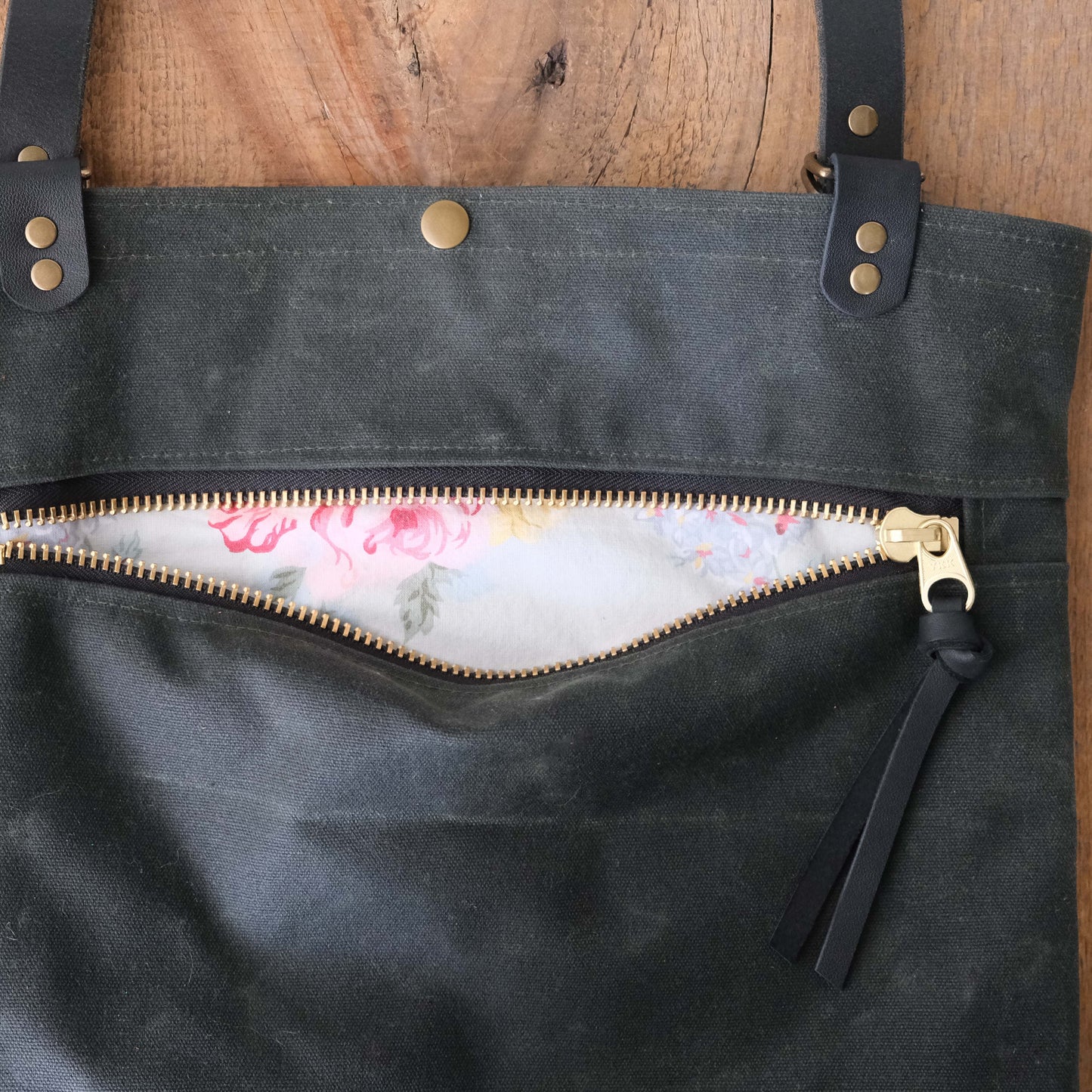Convertible Backpack: Fir Waxed Canvas
