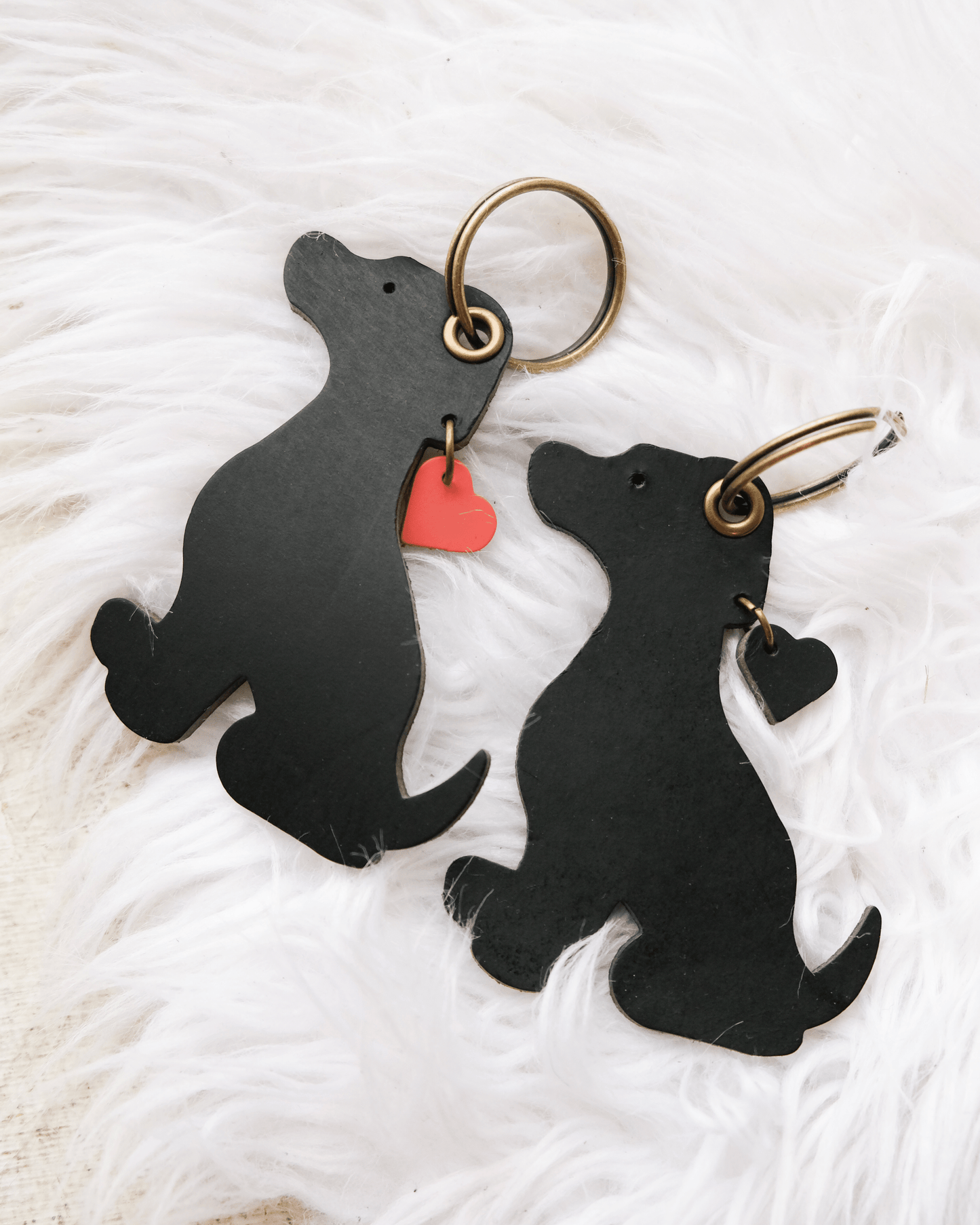 Leather Dog Keychain / Bag Charm