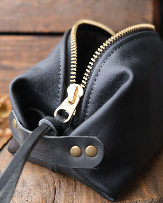 Slate Leather Dopp Kit