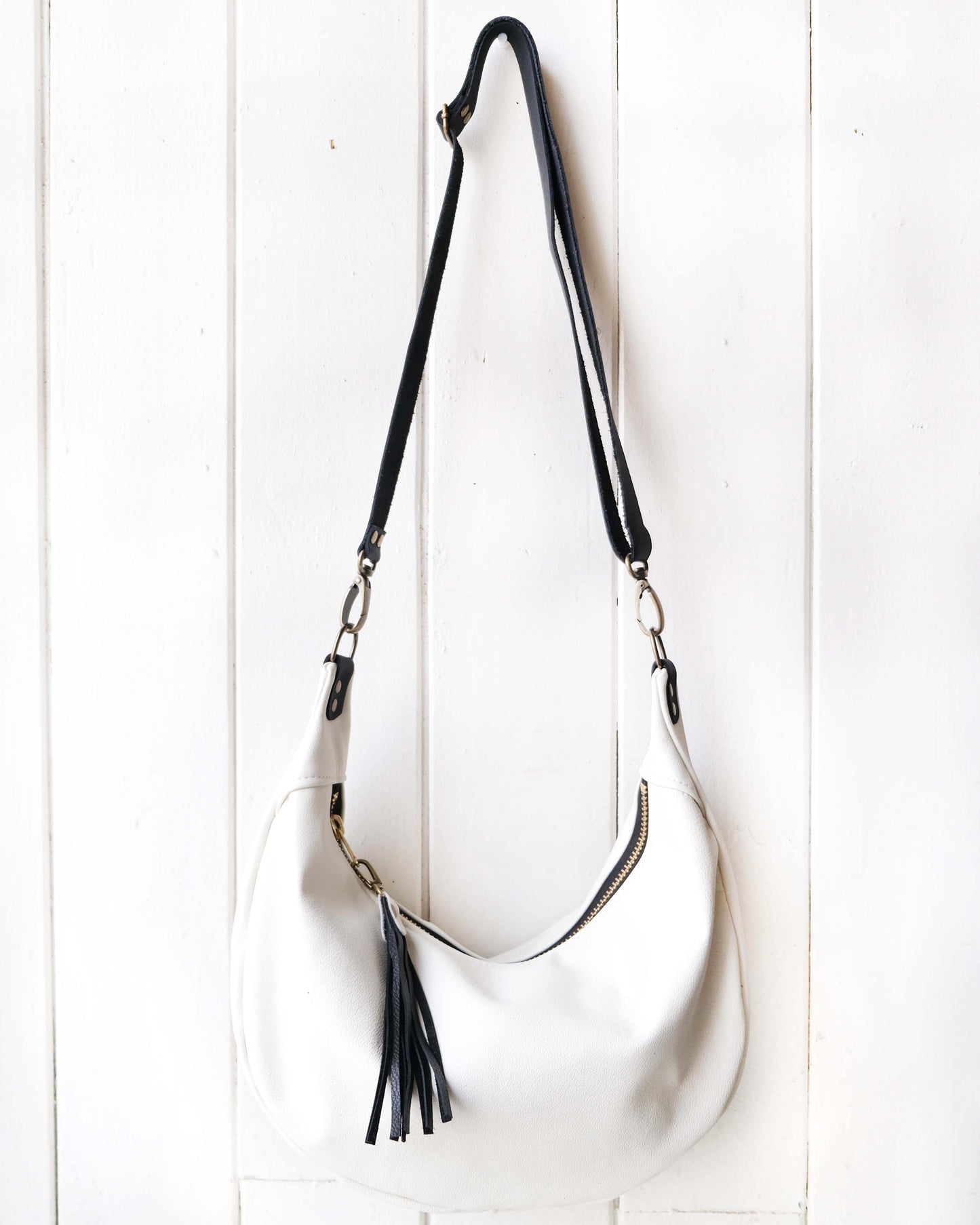 Juno Bag: Cream and Black