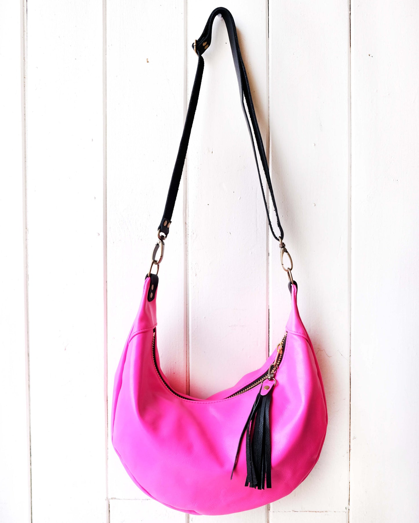 Juno Bag: Hot Pink and Brass