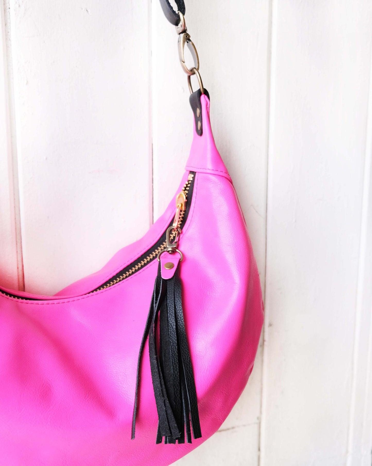 Juno Bag: Hot Pink and Brass