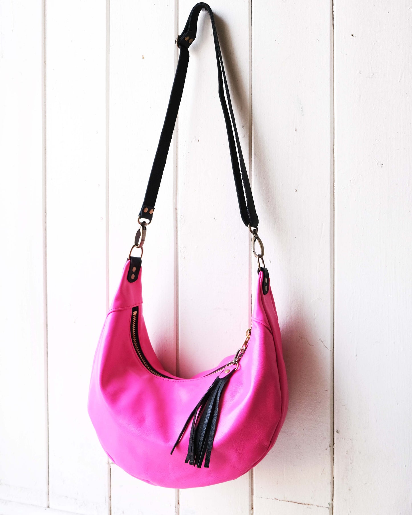 Juno Bag: Hot Pink and Brass