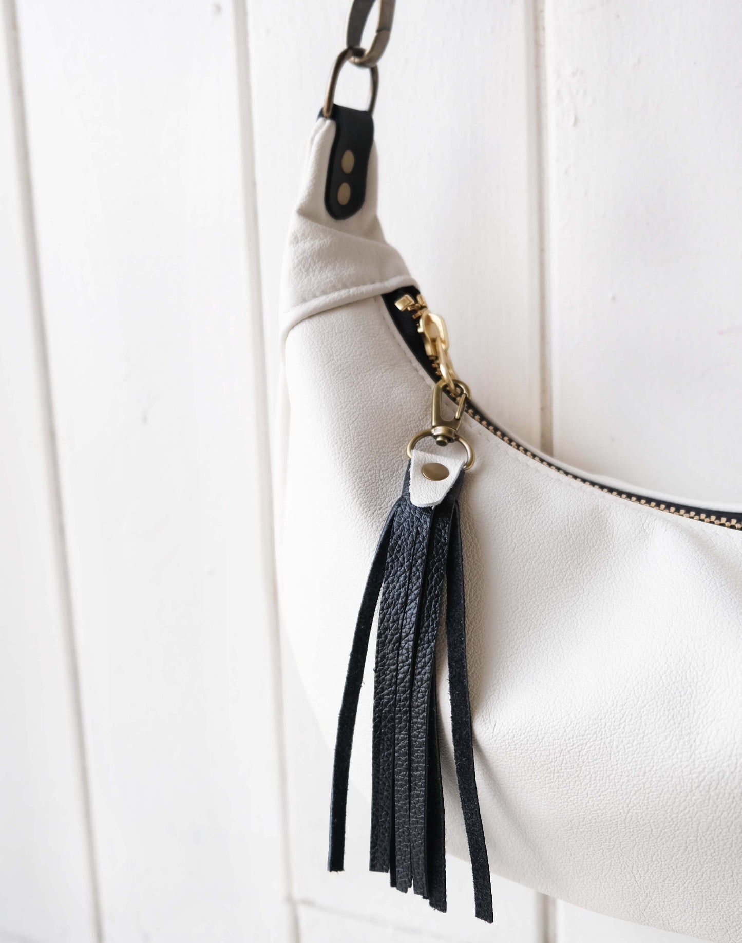 Mini Juno Bag: Cream and Black
