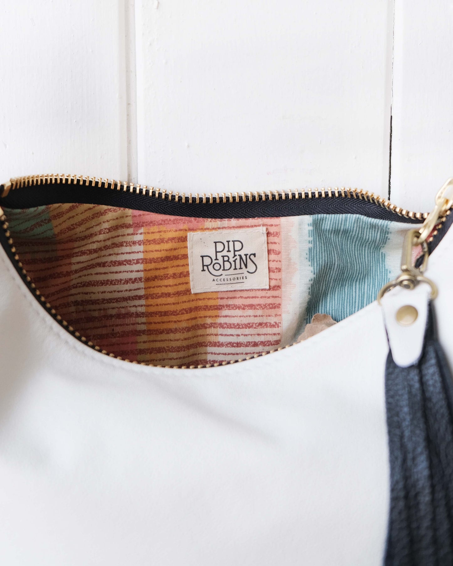 Mini Juno Bag: Cream and Black