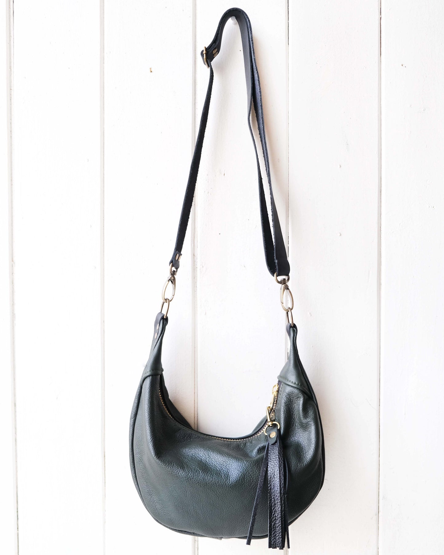 Mini Juno Bag: Forest Green and Black