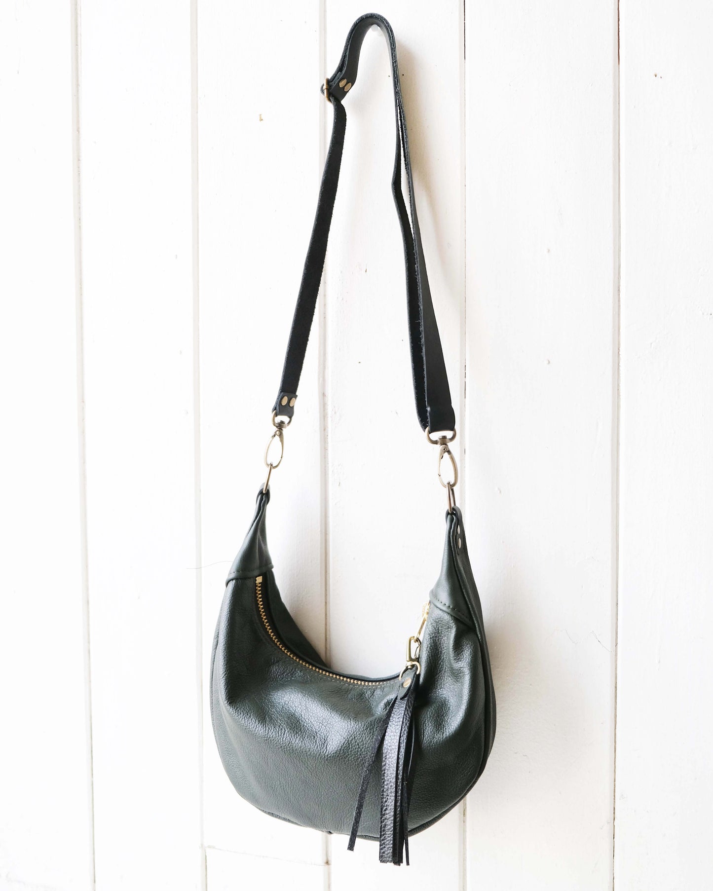 Mini Juno Bag: Forest Green and Black