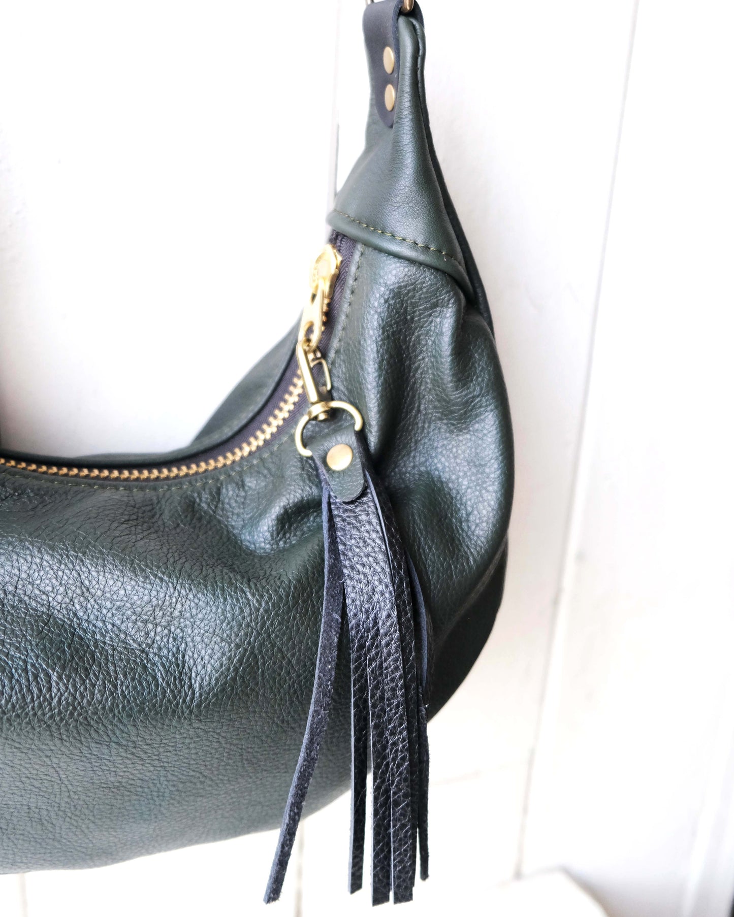 Mini Juno Bag: Forest Green and Black