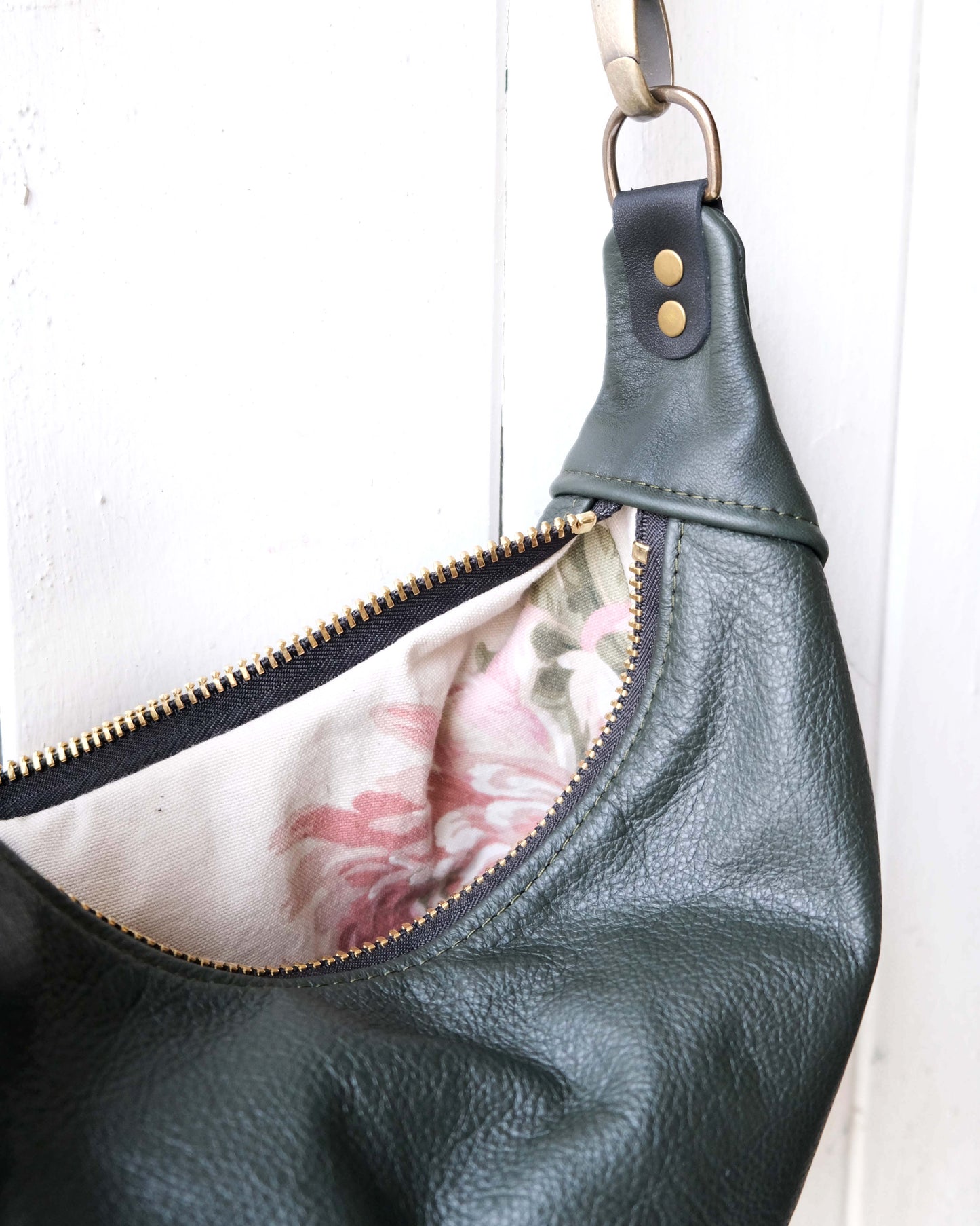 Mini Juno Bag: Forest Green and Black
