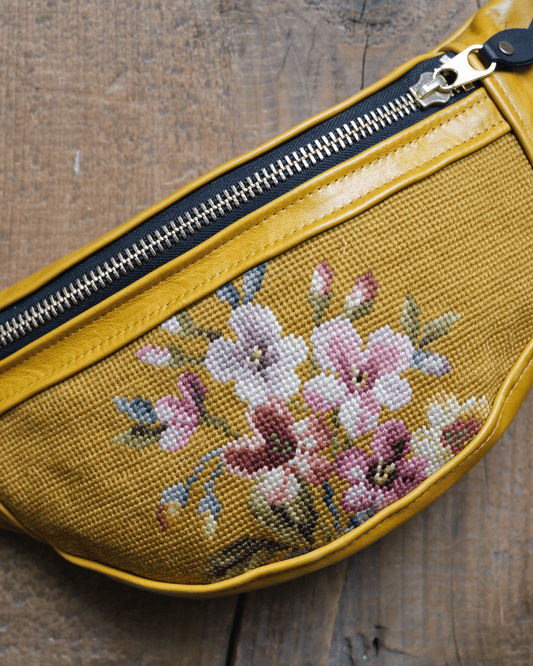 Tabitha Bag: Ochre Antique Needlepoint
