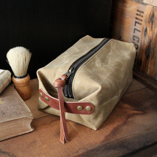 Waxed Canvas Dopp Kit