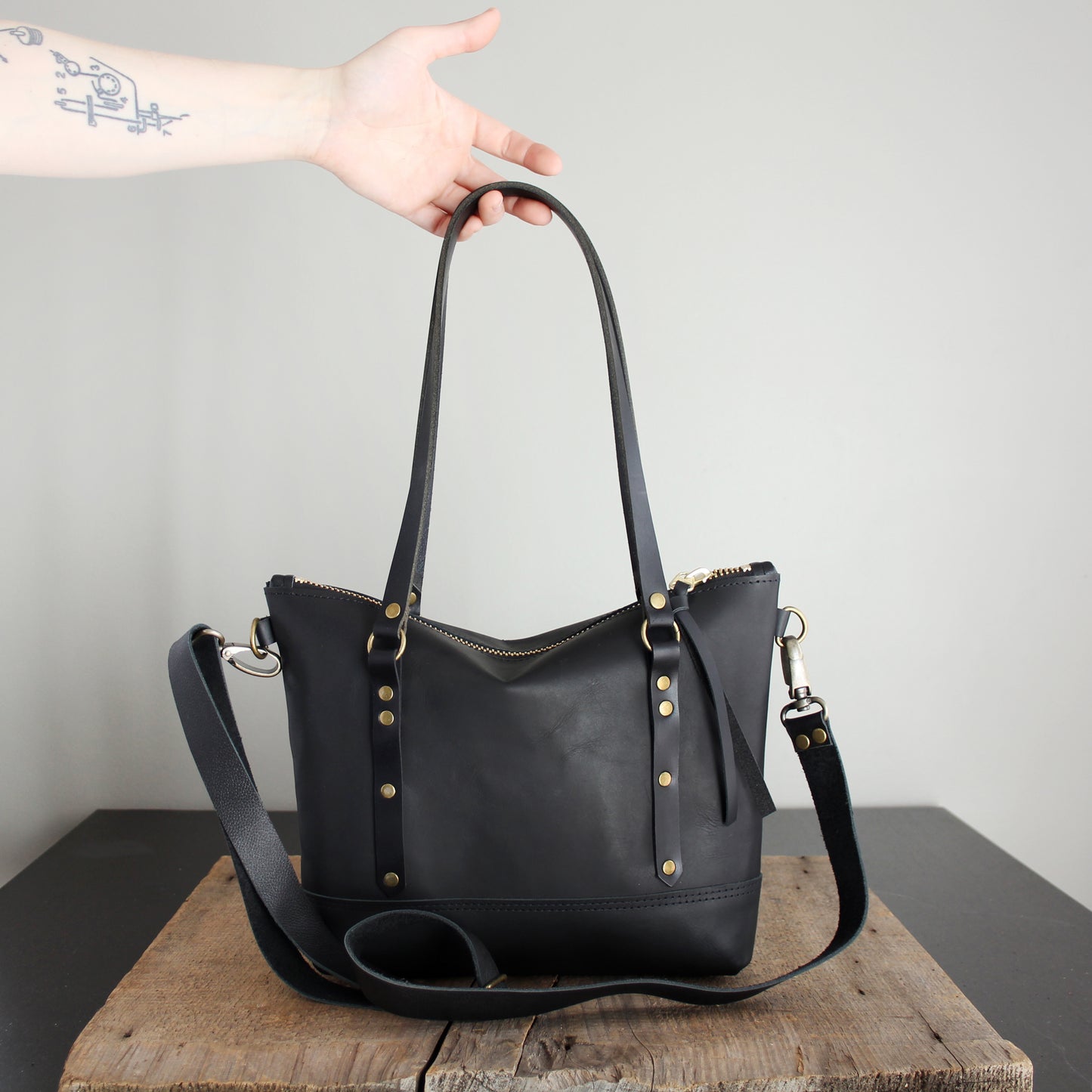 Mini Leighton Tote: Brass Hardware No. 19