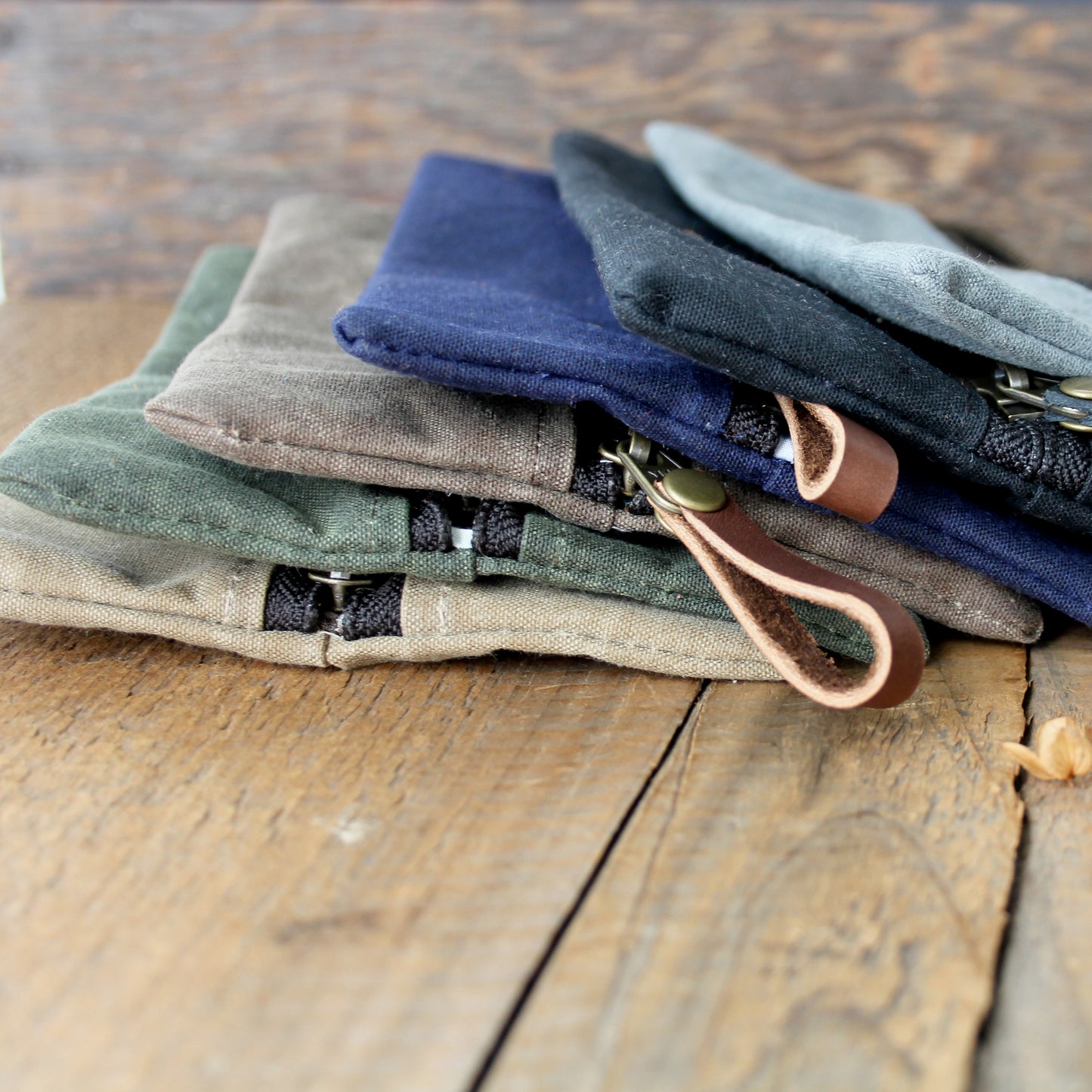 Waxed Canvas Zipper Pouch