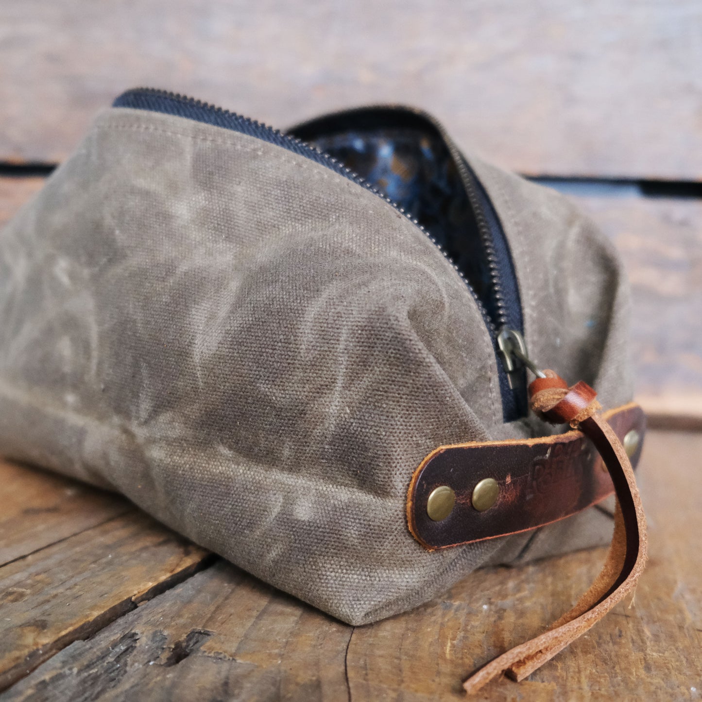 Waxed Canvas Dopp Kit