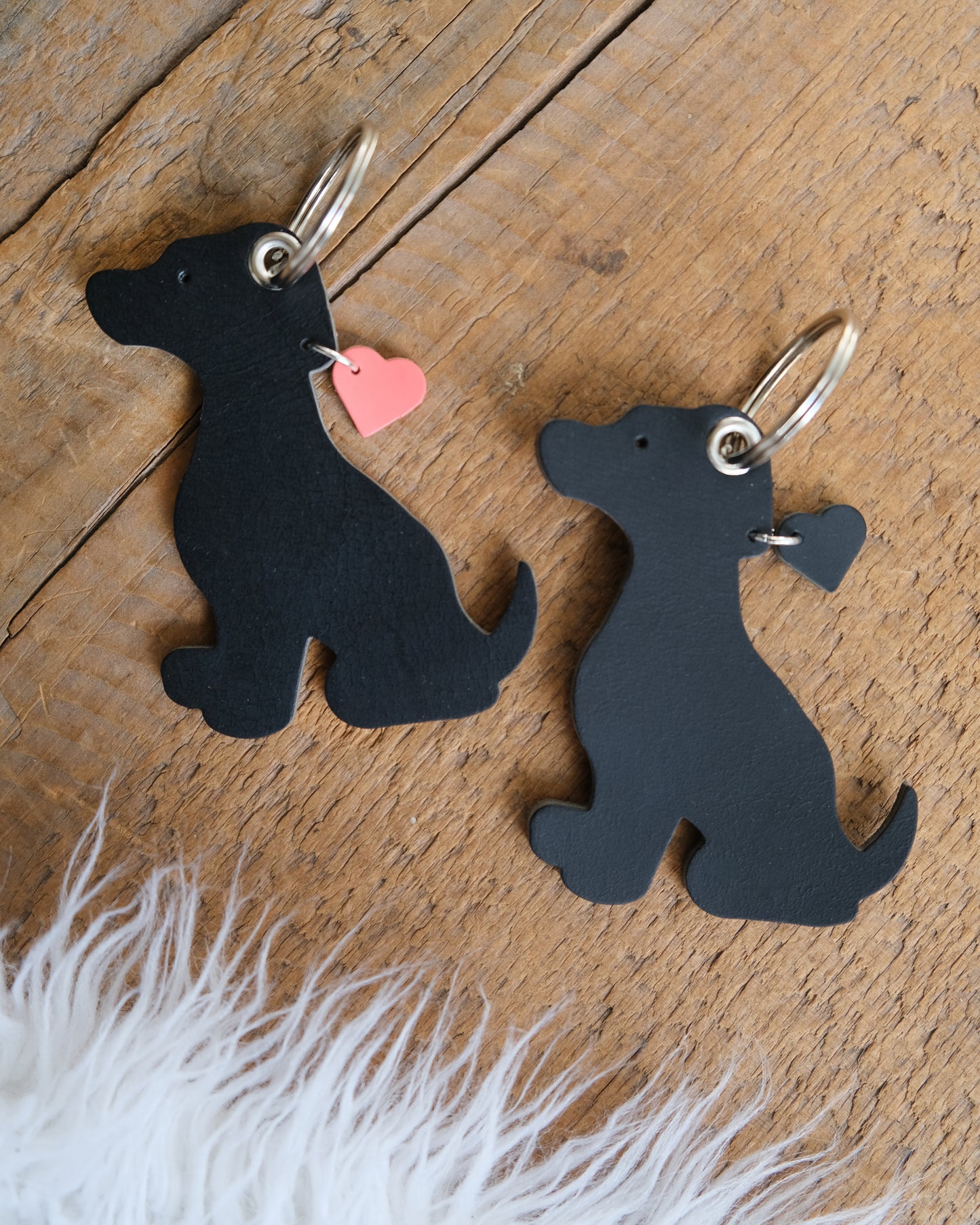 Leather Dog Keychain / Bag Charm