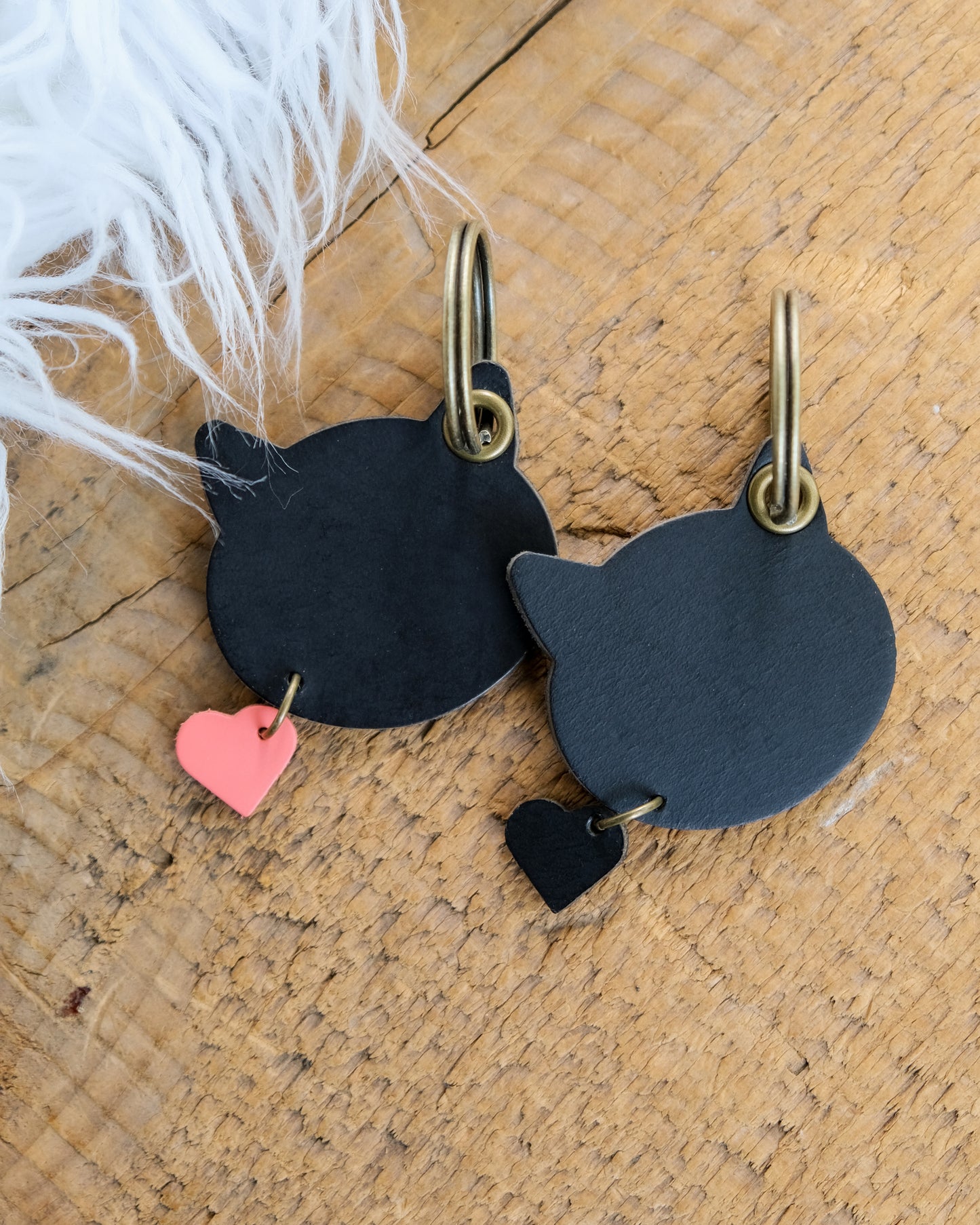 Leather Kitten Keychain / Bag Charm