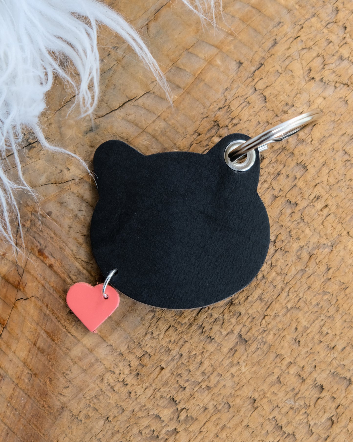 Leather Cat Keychain / Bag Charm