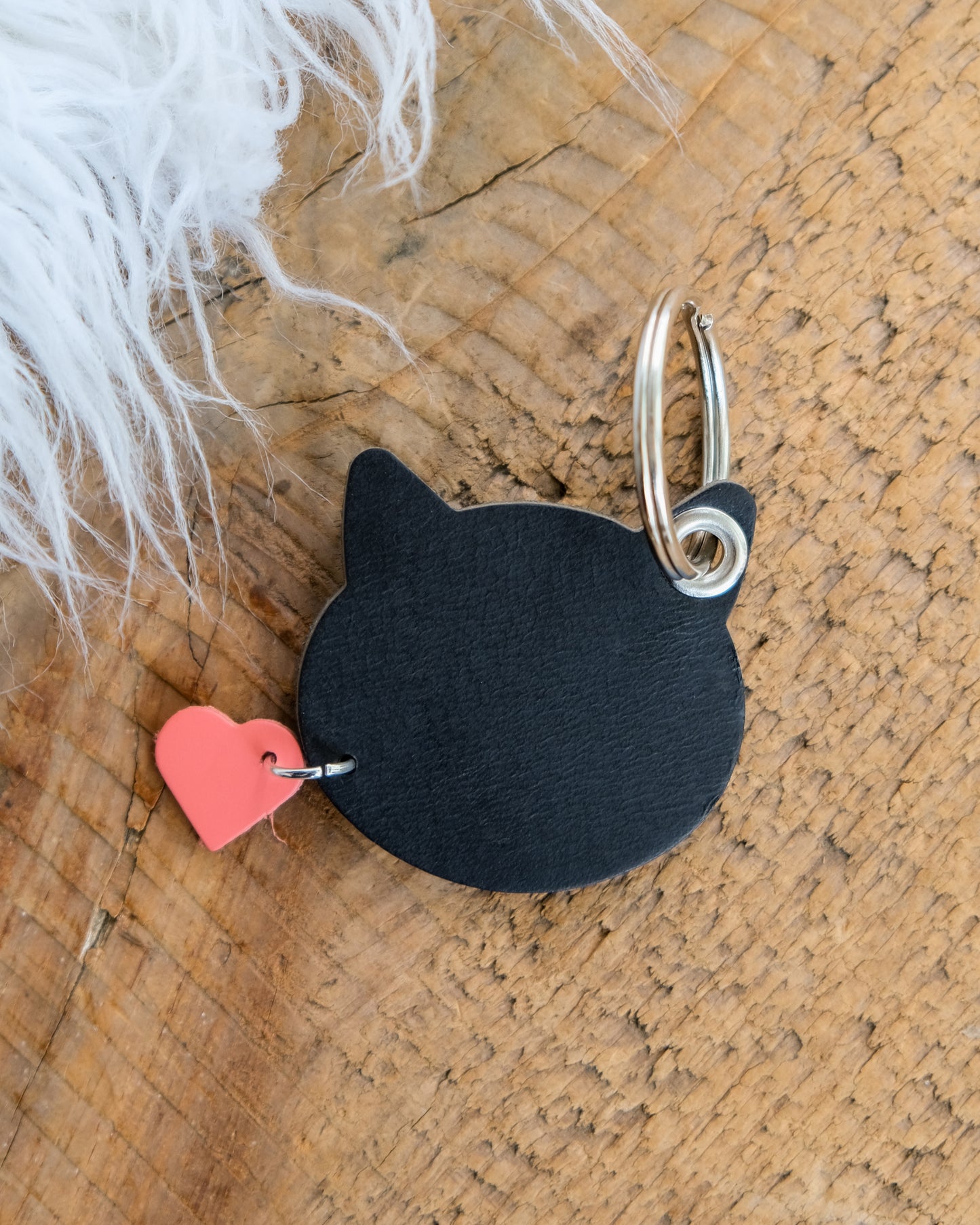 Leather Kitten Keychain / Bag Charm