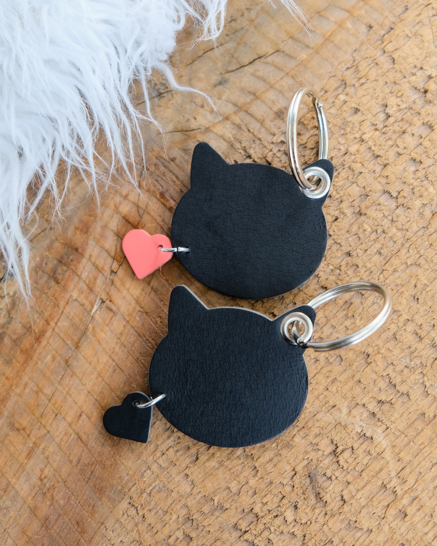 Leather Kitten Keychain / Bag Charm
