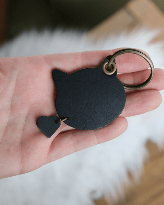 Leather Kitten Keychain / Bag Charm