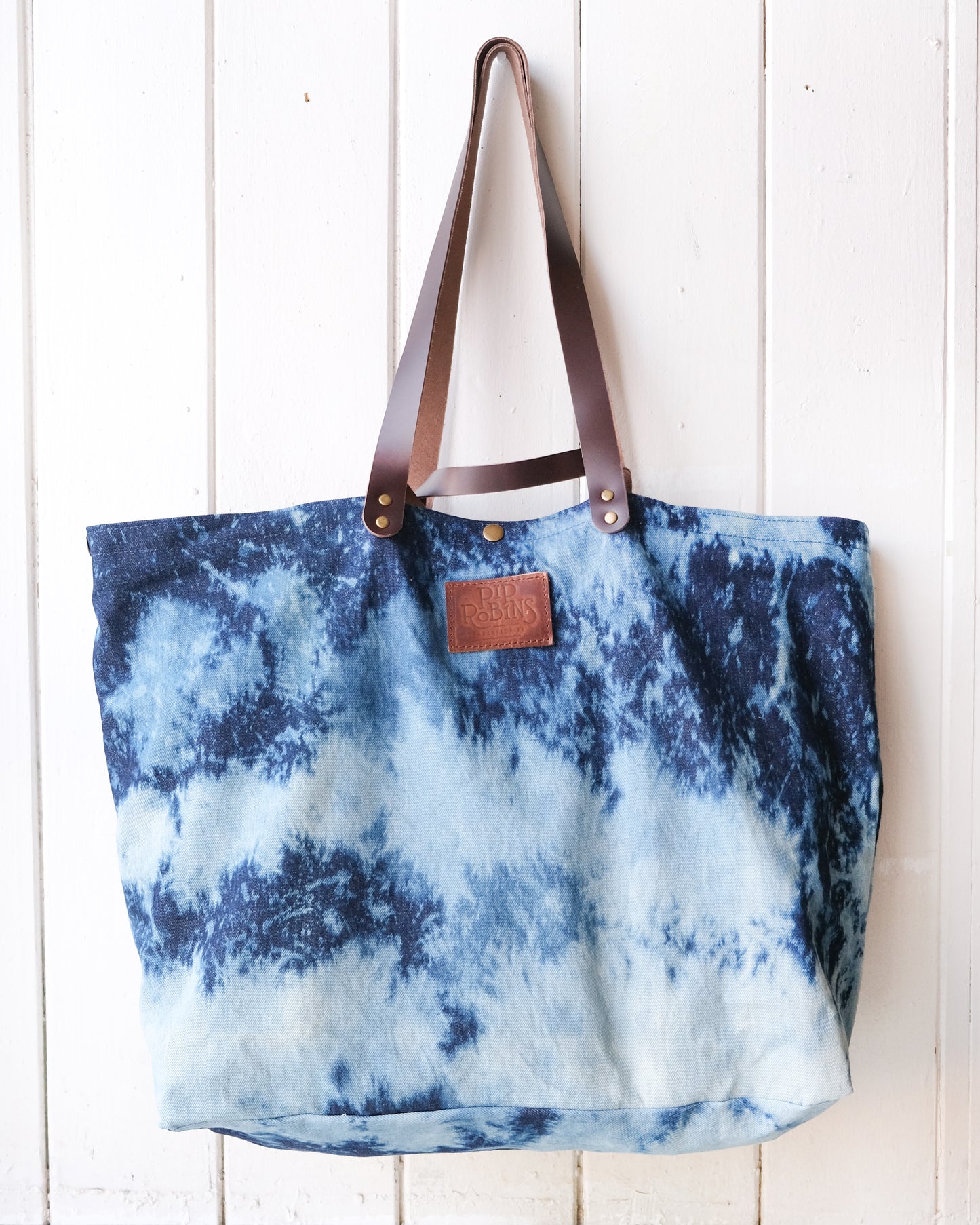 Autumn Day Bleached Denim Maggie Bag