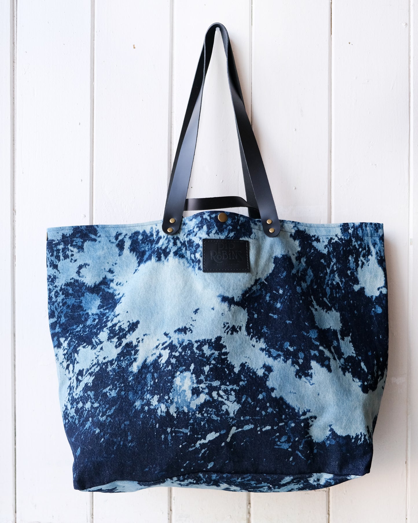 Galaxy Bleached Denim Maggie Bag