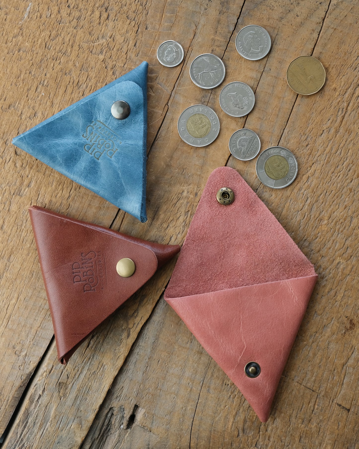 Triangle Coin Pouch: SET OF THREE