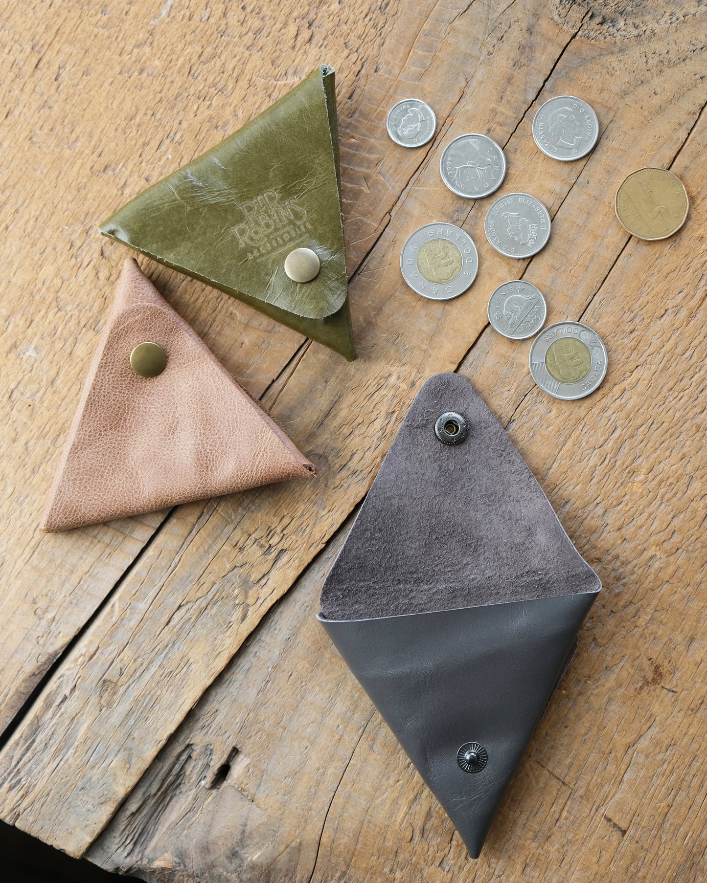 Triangle Coin Pouch: SET OF THREE