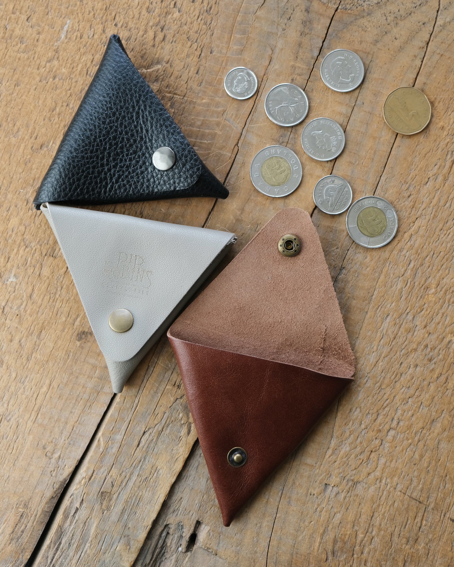 Triangle Coin Pouch: SET OF THREE