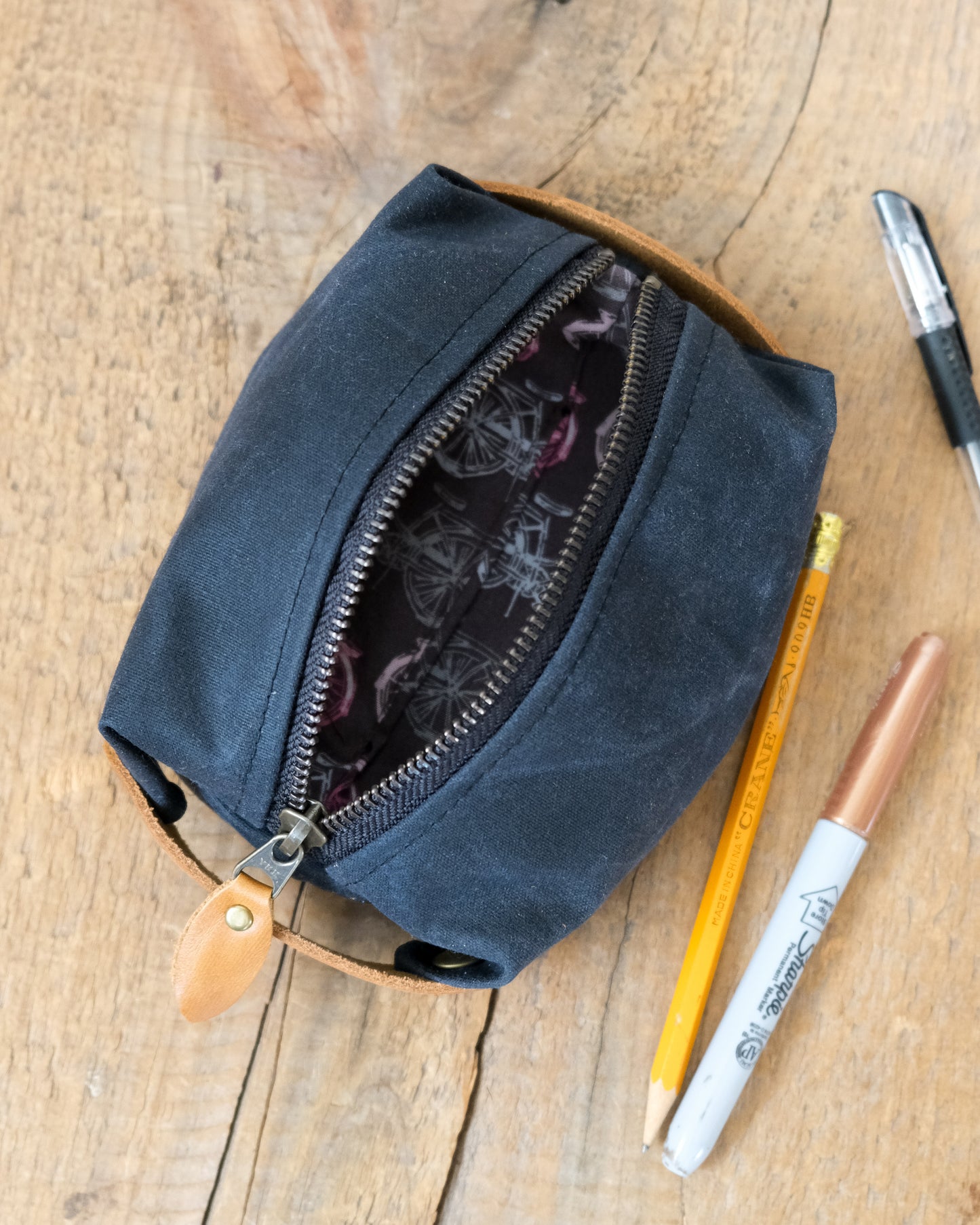 Waxed Canvas Box Pouch