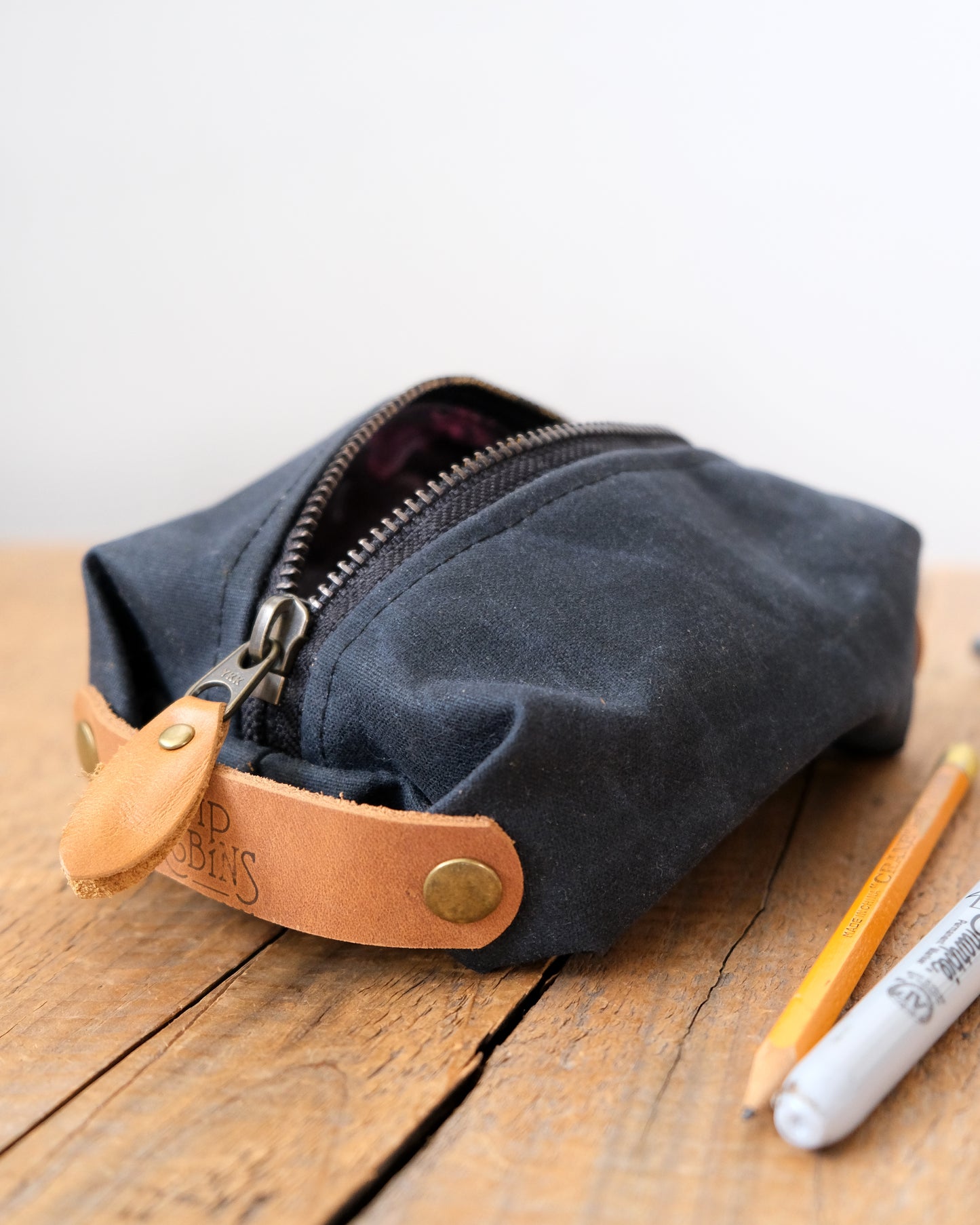 Waxed Canvas Box Pouch