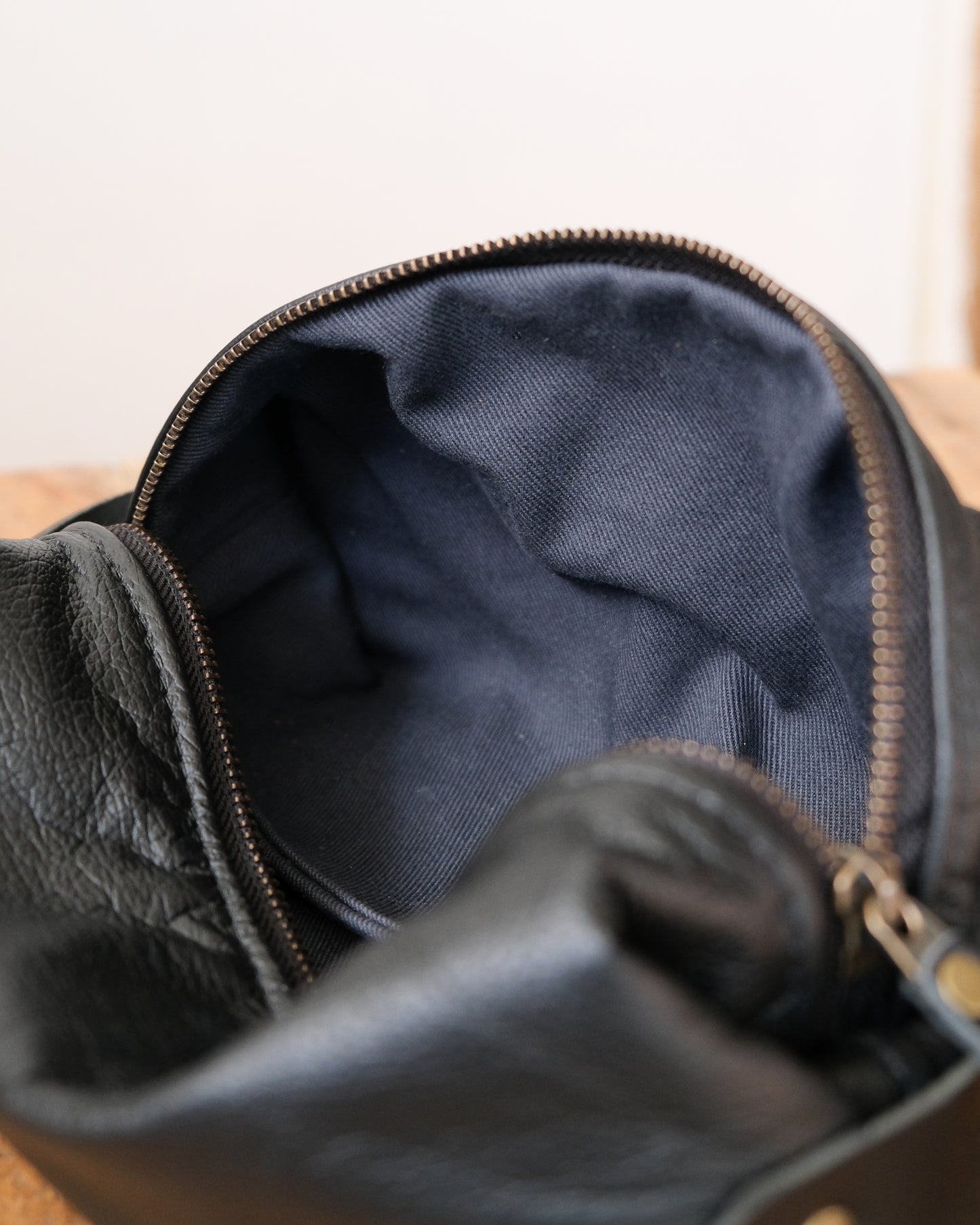 Black Leather Dopp Kit