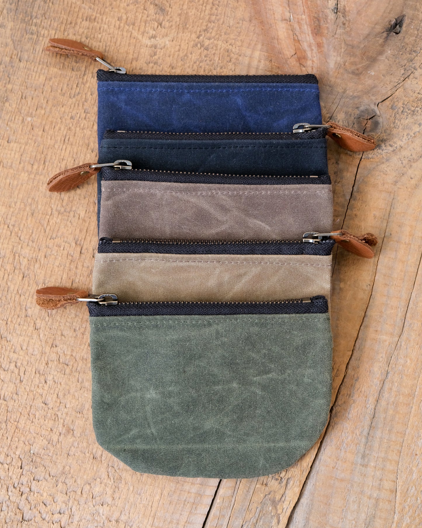 Waxed Canvas Zipper Pouch