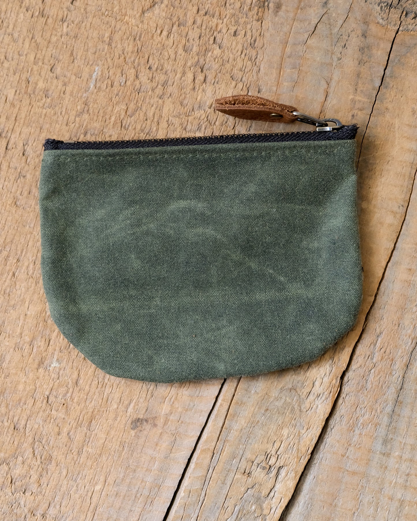 Waxed Canvas Zipper Pouch