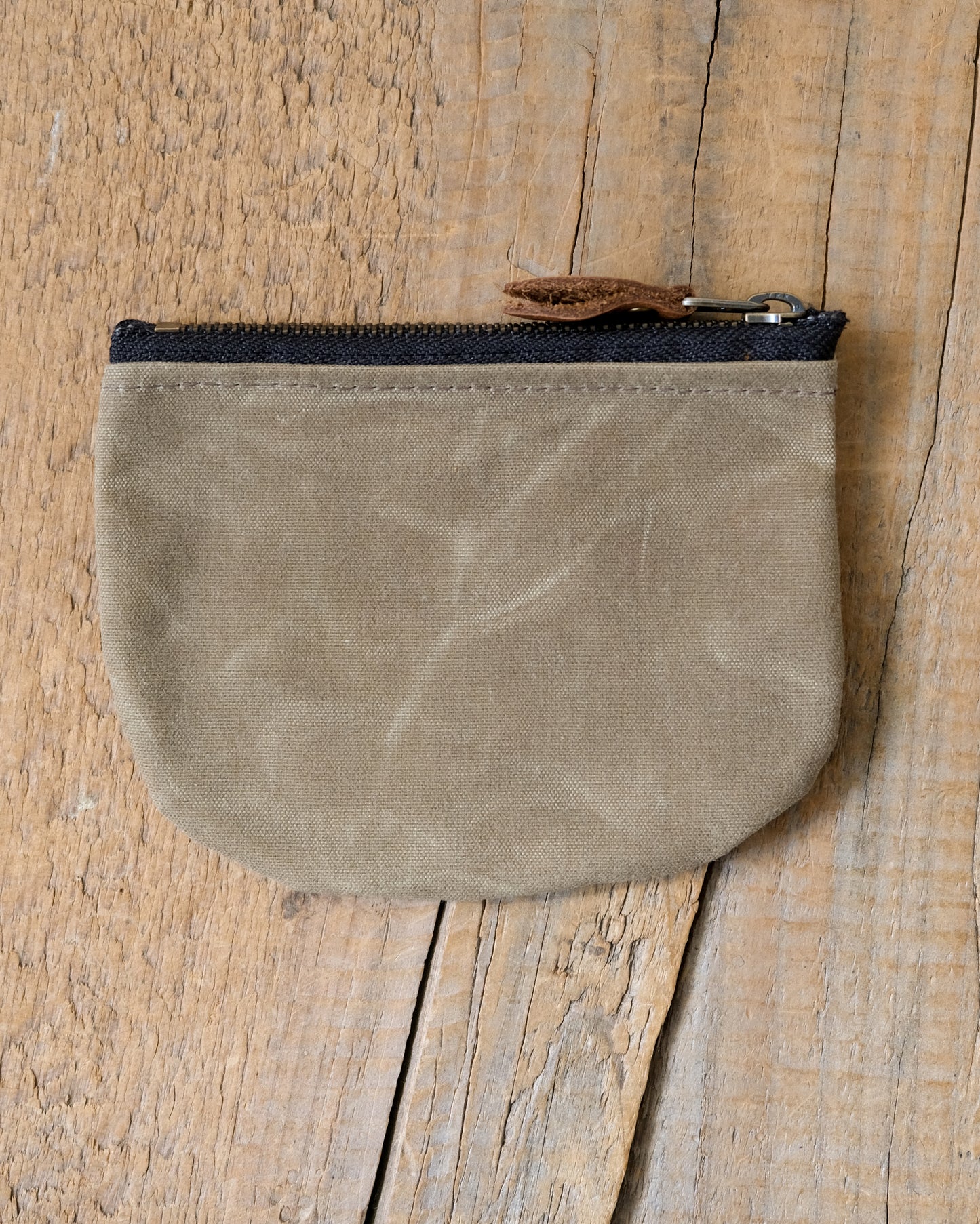 Waxed Canvas Zipper Pouch