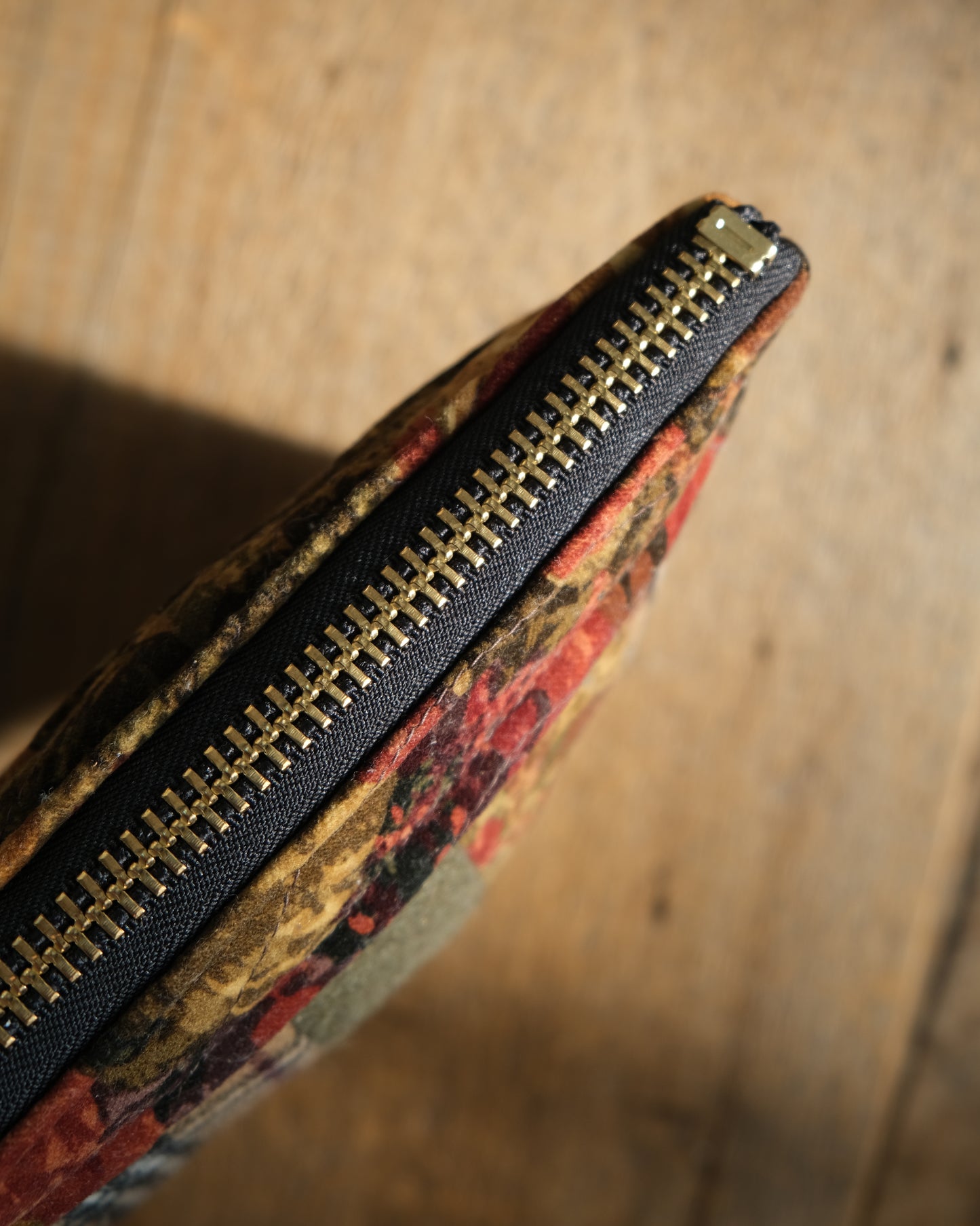 Mixed Wool Quilted Wristlet: Neutrals