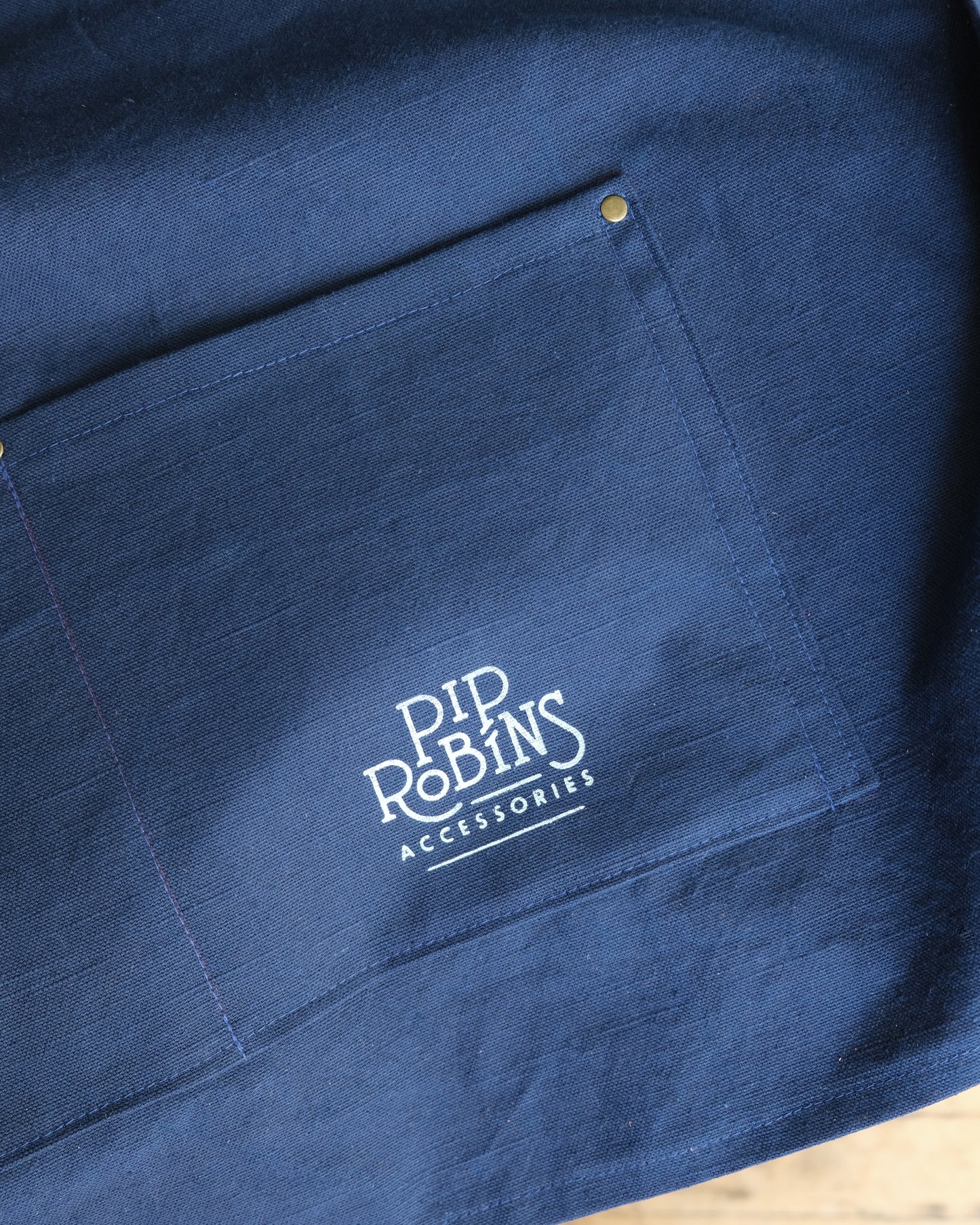 Workwear Apron: Navy & Cognac